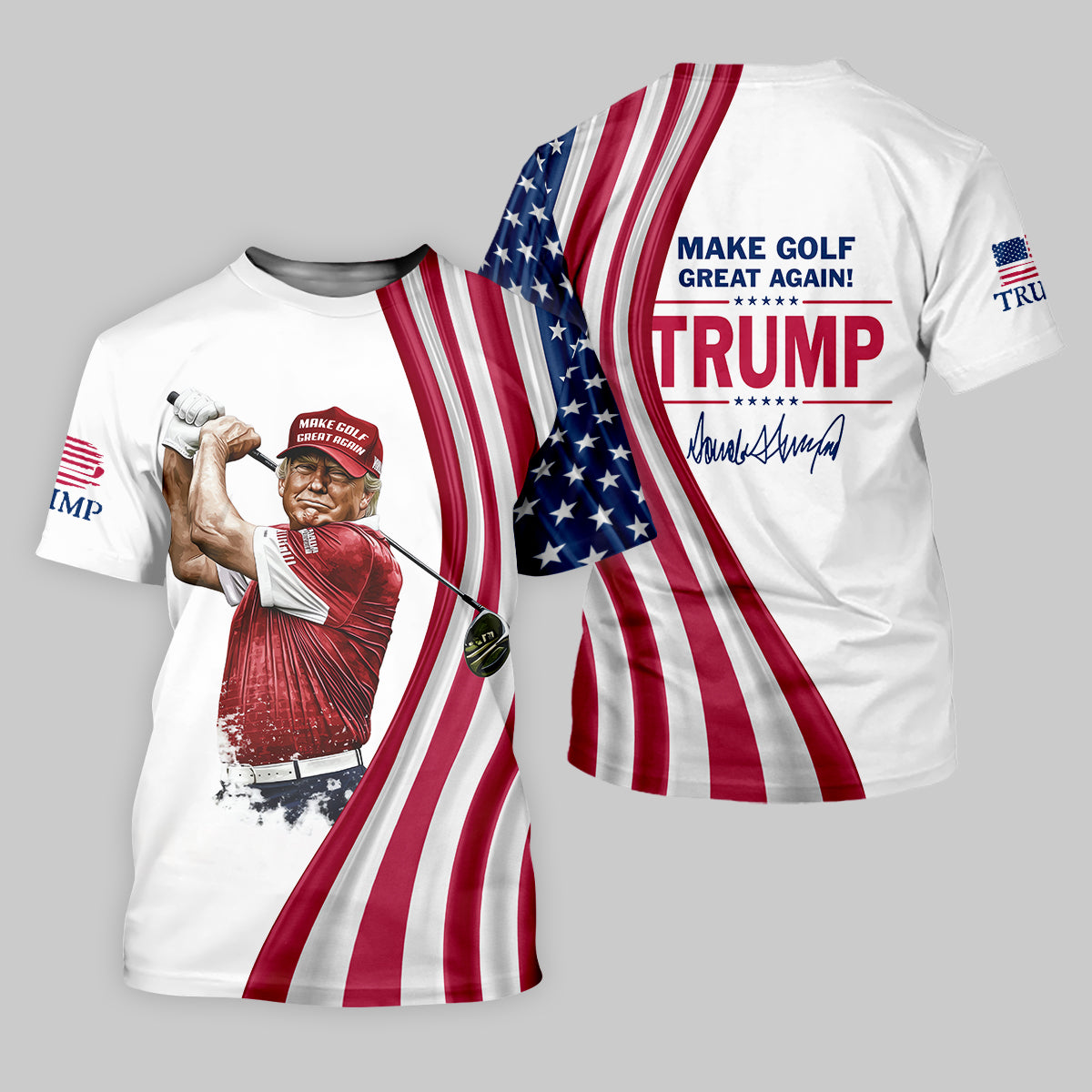 Make Golf Great Again Men's Golf Polo Shirt, Trump Funny Golf Shirt, Christmas Golf Gift