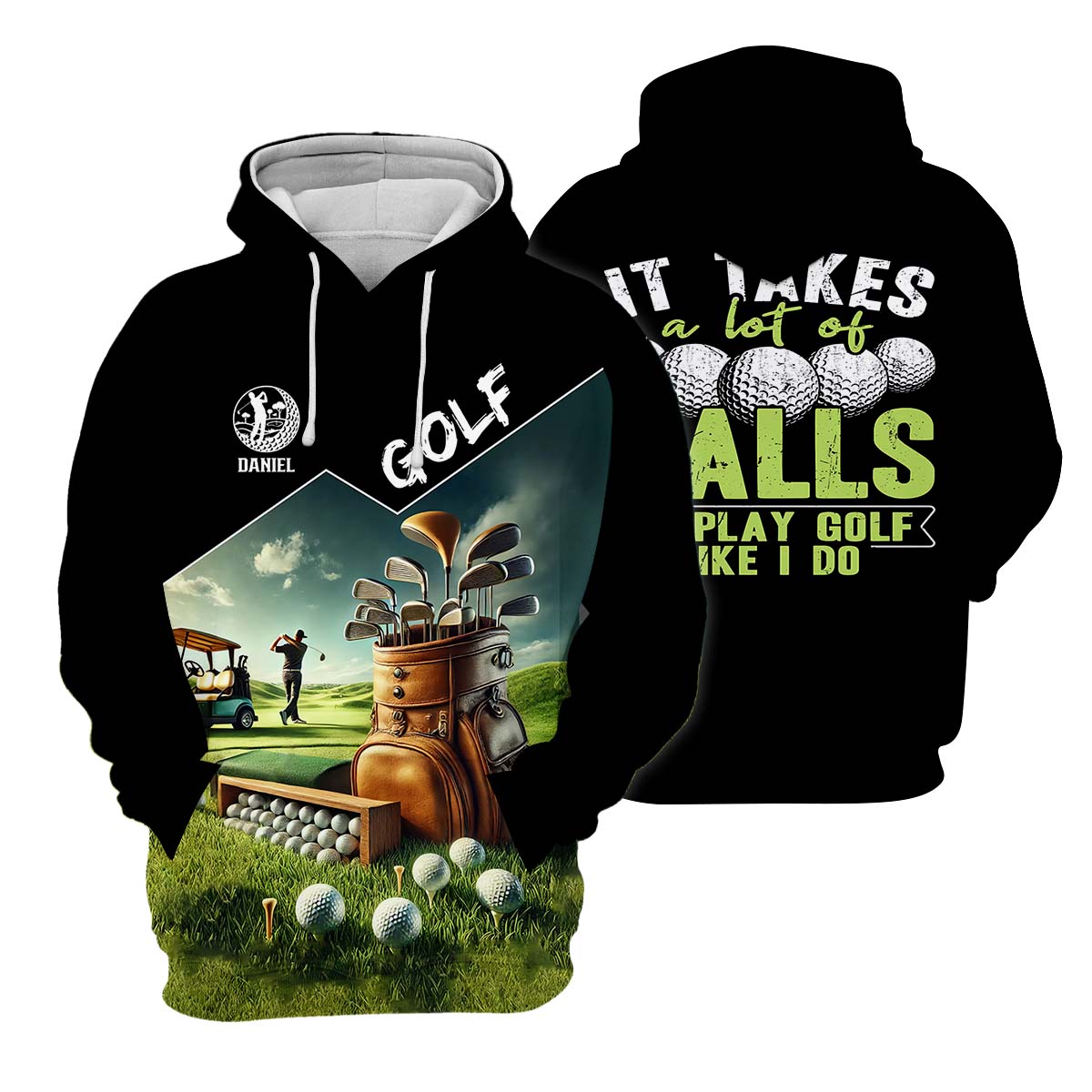 It Takes A Lot Of Balls To Play Golf Like I Do Hawaiian Shirt, Custom Golf Shirt, Funny Golf Polos, Dad Golf GIft