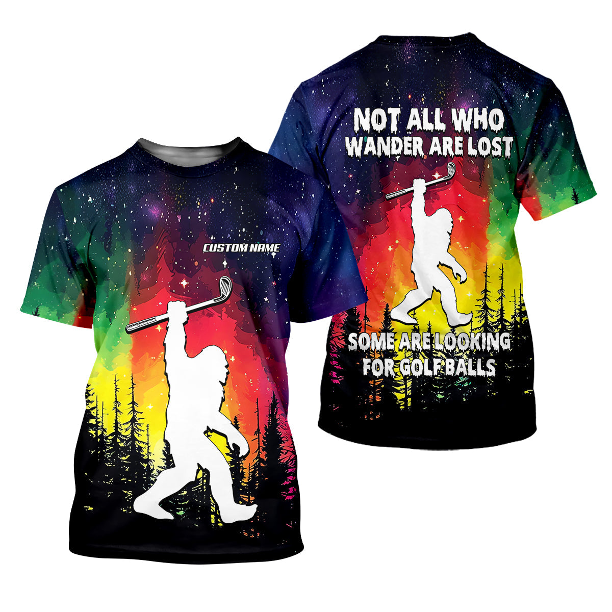 Custom Sasquatch Bigfoot Golf Polo Shirt , Funny Golf Shirt, Gift For Golfers