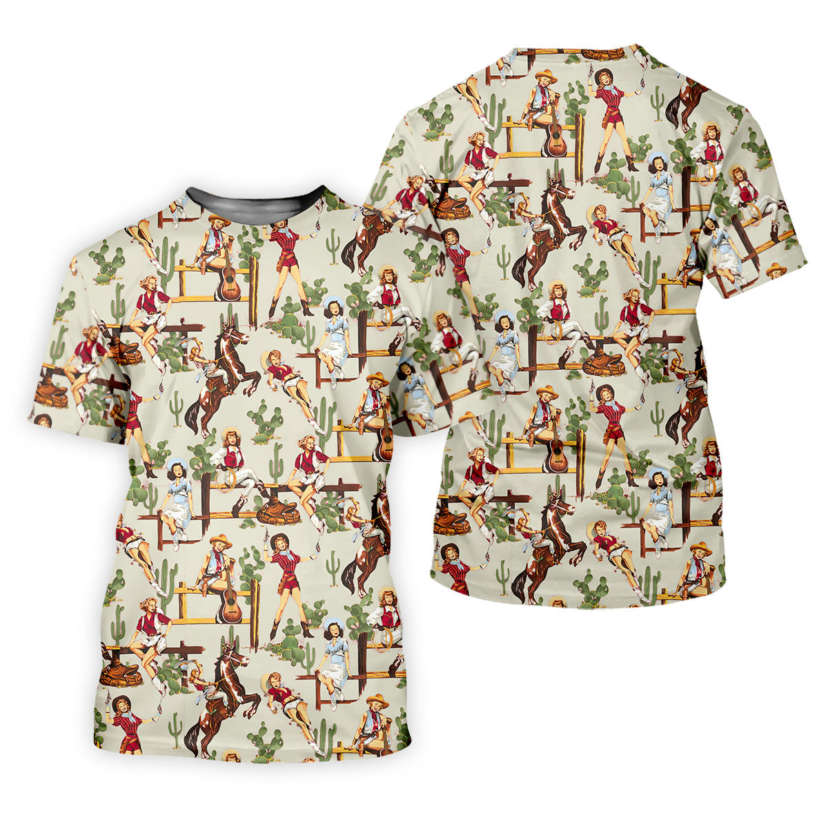 Desert Cowgirl Western Golf Shirt, Fun Golf Shirts For Men, Men's Golf Polo, Cool Golf Gifts