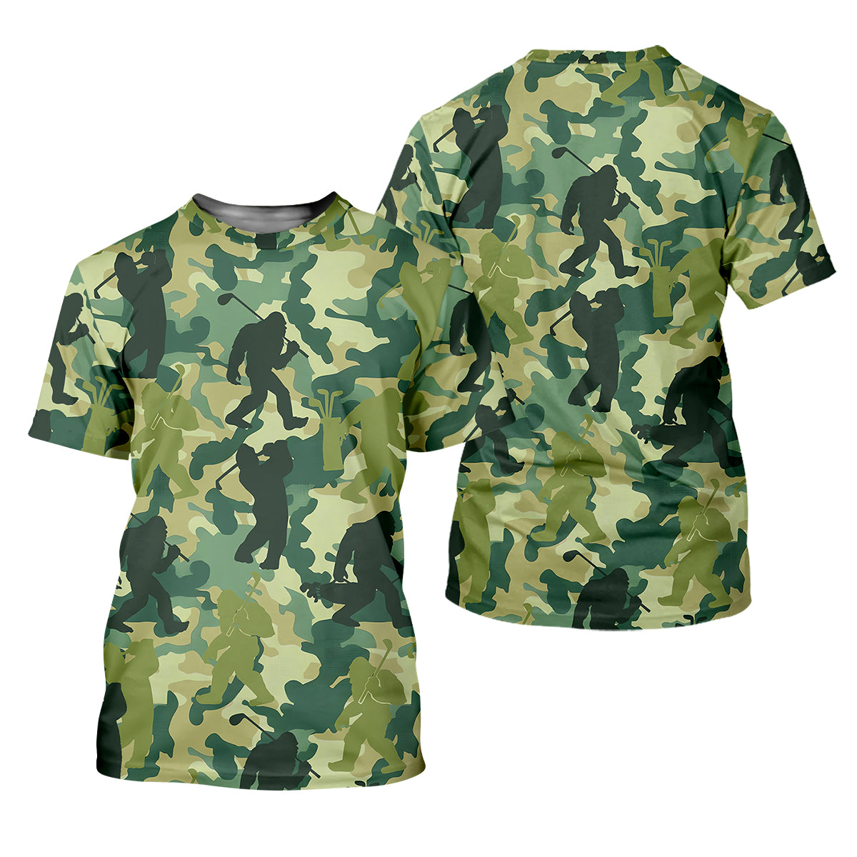 Bigfoot Sasquatch Men's Golf Polo Shirt, Funny Golf Shirt, Gift For Golfers