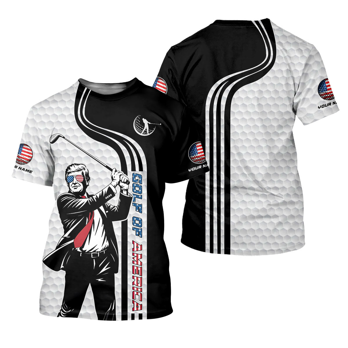 Golf Of America Mens Patriotic Golf Shirts, Mens Golf Gift, Mens Golf Polo Shirts, Golf Shirts For Men