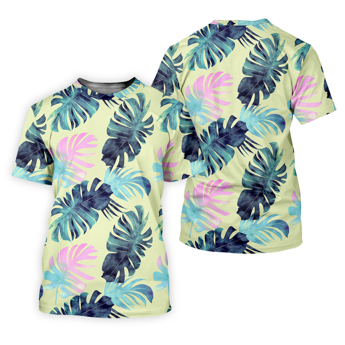 Tropical Palm Leaves Golf Tops For Men, Mens Golf Polo Shirts, Unique Gift For Golfer, Golfing Apparel