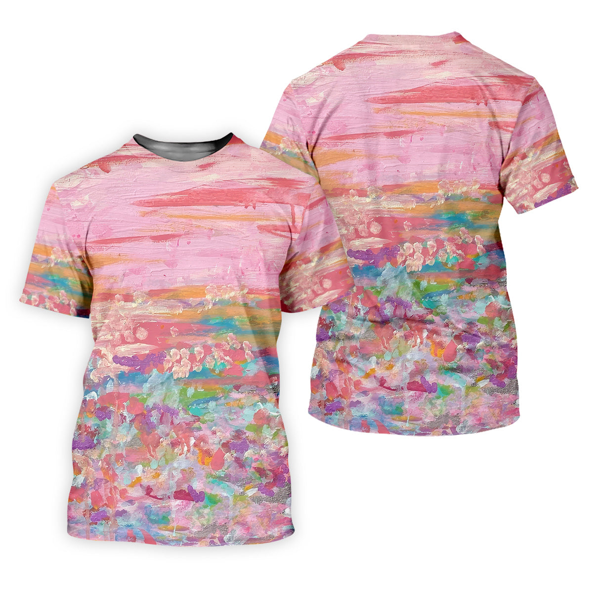 Ombre Colorful Breast Cancer Golf Shirt, Couple Golf Shirt, Matching Golf Shirt, His And Hers Golf Shirts