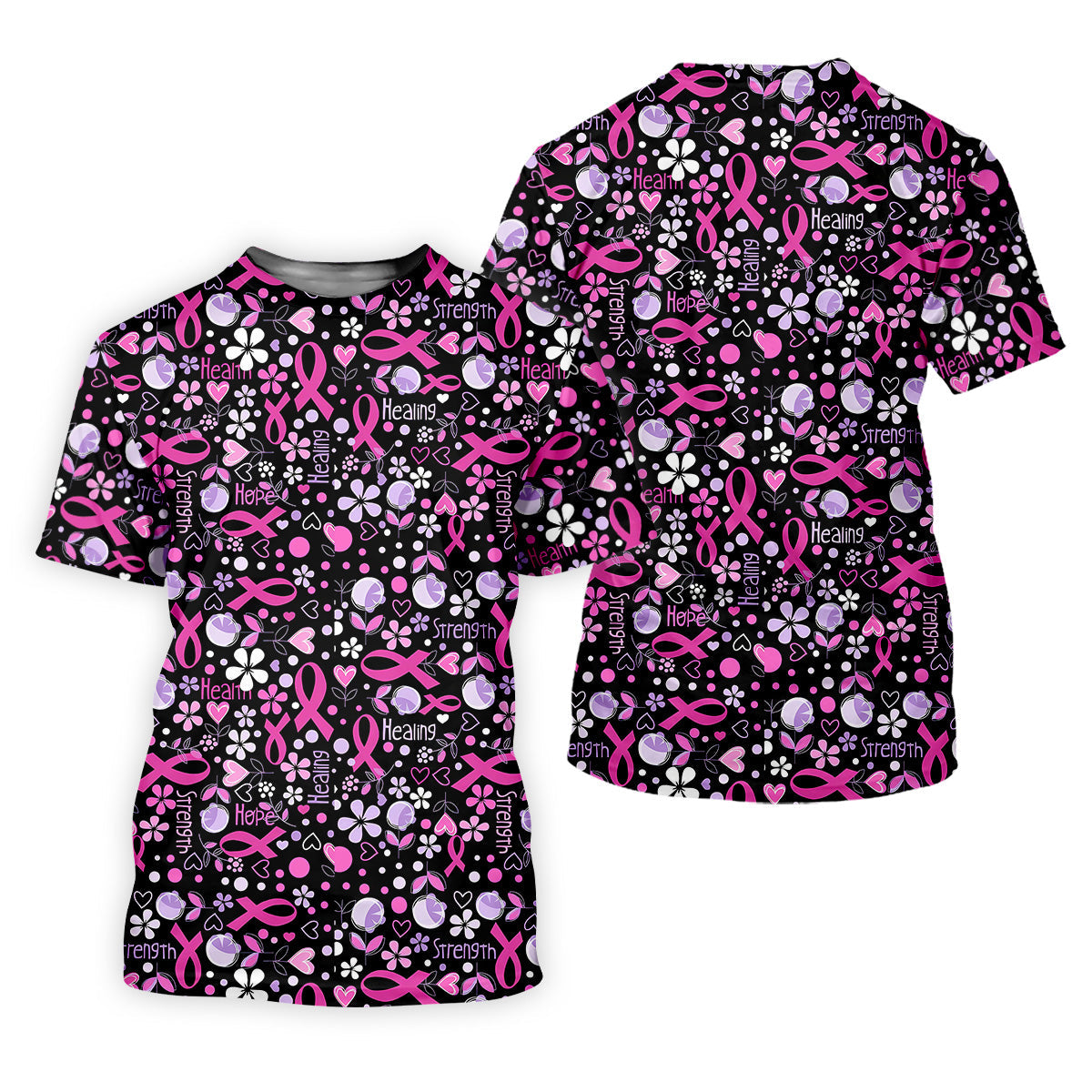 Hope Strength Breast Cancer Golf Shirt, Breast Cancer Support Shirts, Ladies Golf Shirt, Womens Golf Polo