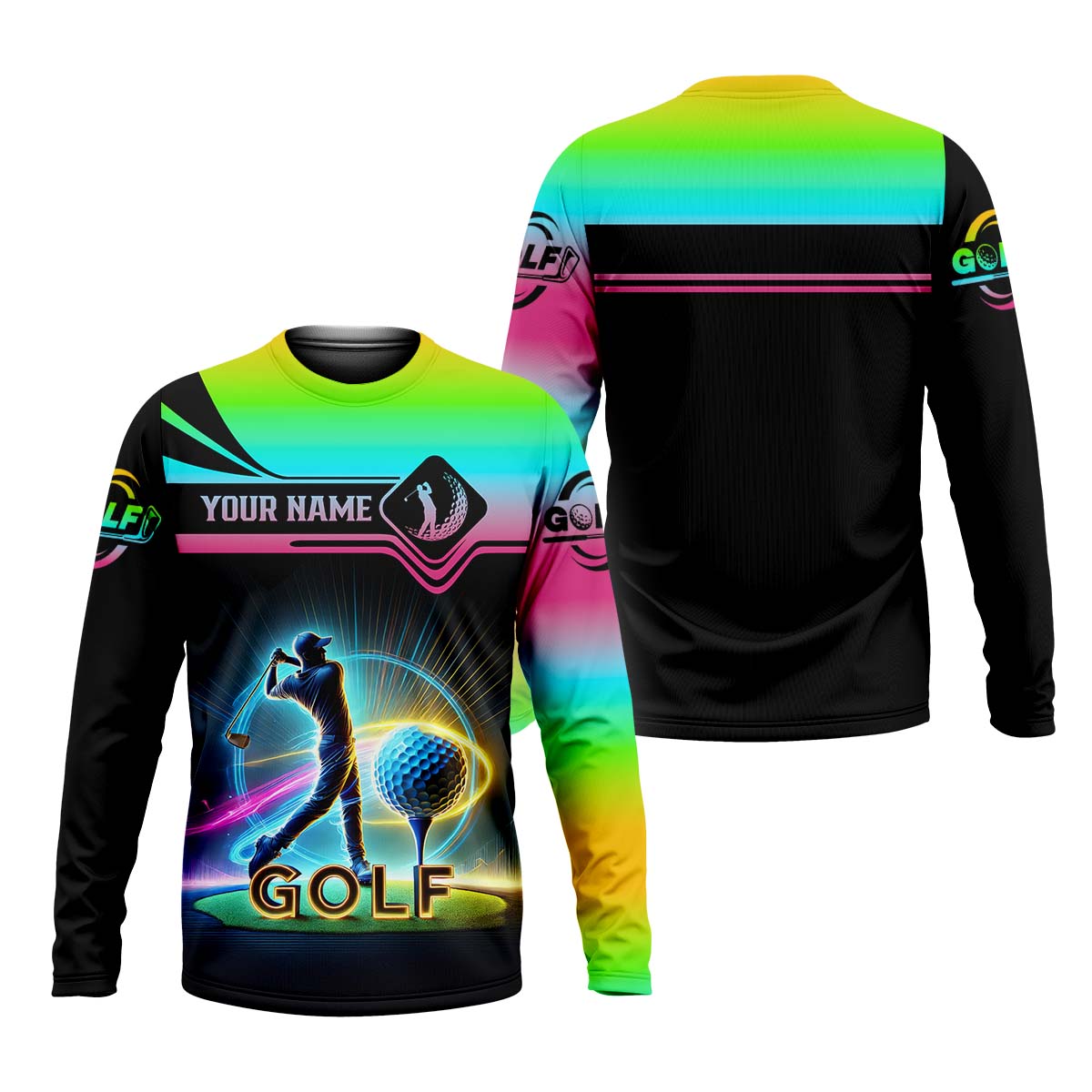 Custom 3D Men's Golf Polo Shirt, Golfing Apparel, Mens Golf Gift