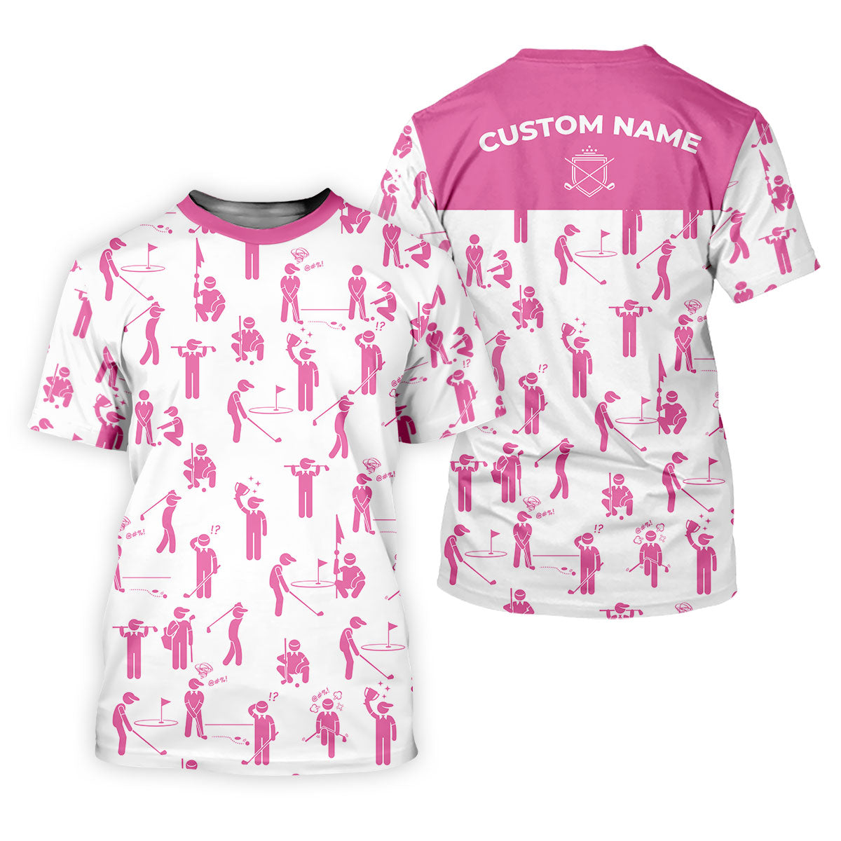 Personalized Men Patterned Golf Shirts, Golf Presents For Him, Men Golf Polo, His And Hers Golf Shirts