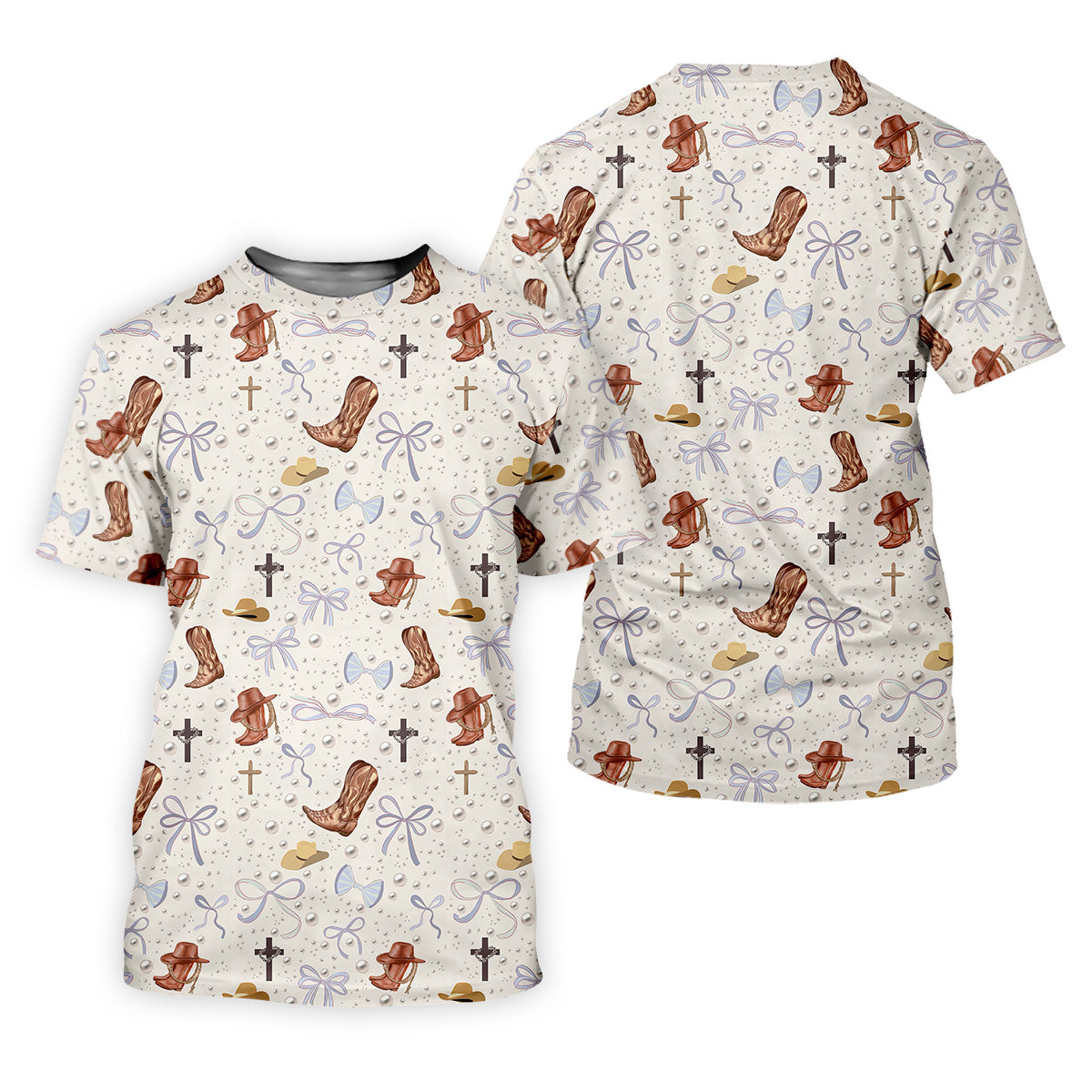 Coquette Pattern Western Golf Shirt, Fun Golf Shirts For Men, Men's Golf Polo, Golfing Apparel