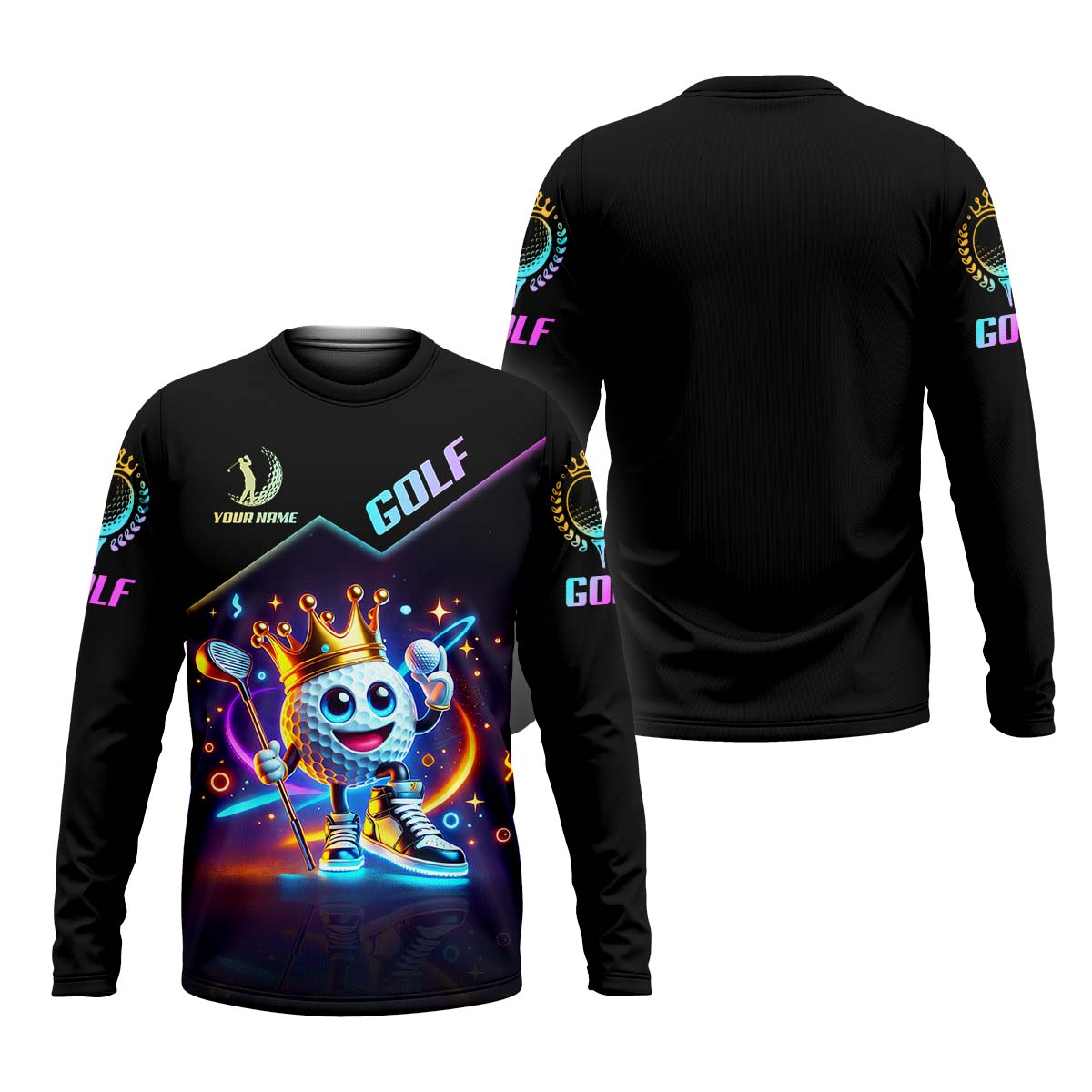 Golfer King Funny Golf Polo Shirt, Golfing Apparel, Golf Gift For Men