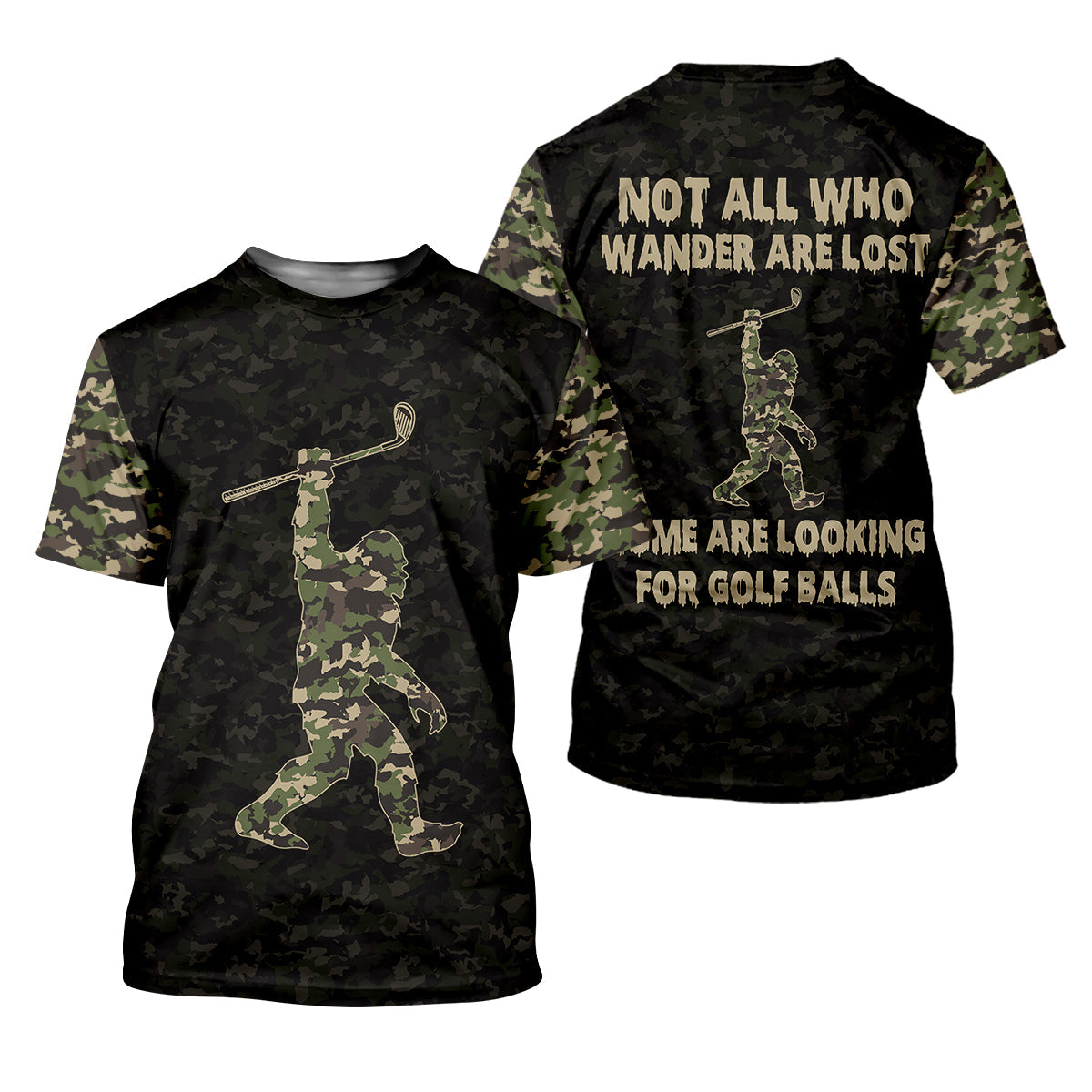 Funny Bigfoot Men's Golf Polo Shirt, Mens Golf Shirt, Funny Golf Shirt, Gift For Golfers