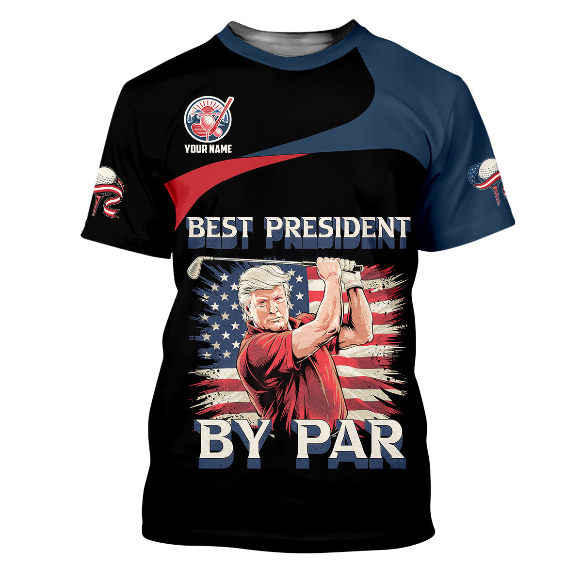 Funny Best President By Par Customize Golf Shirts For Men, Golf Clothes Men, Men Golf Gifts