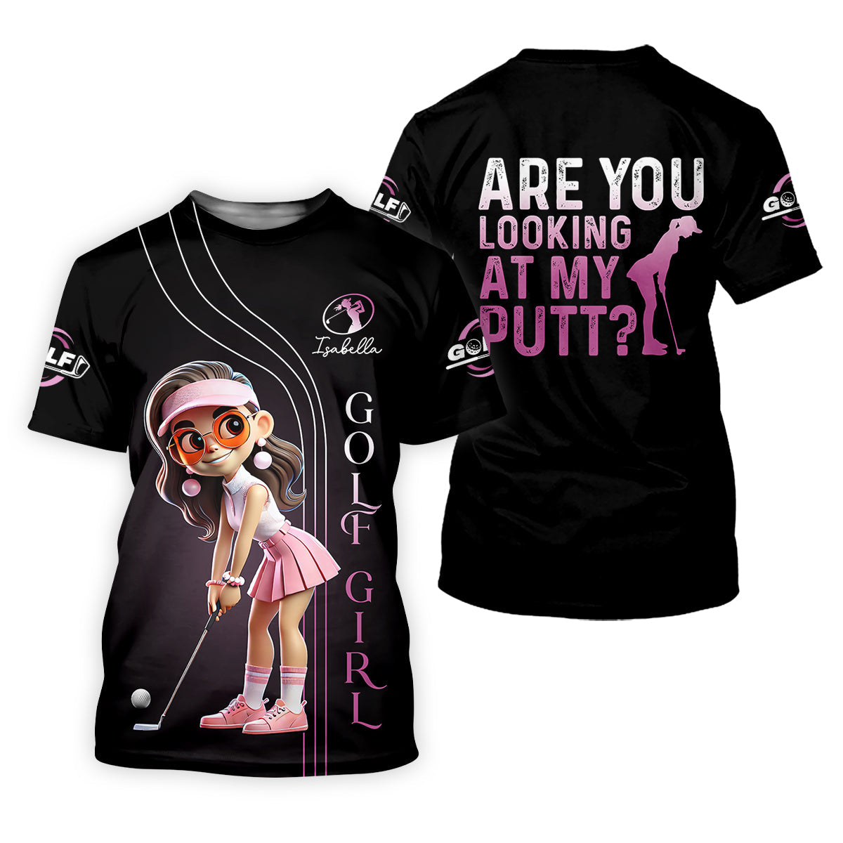 Are You Looking At My Putt Custom Funny Womens Golf Polo Shirt, Ladies Golf Polos Gifts