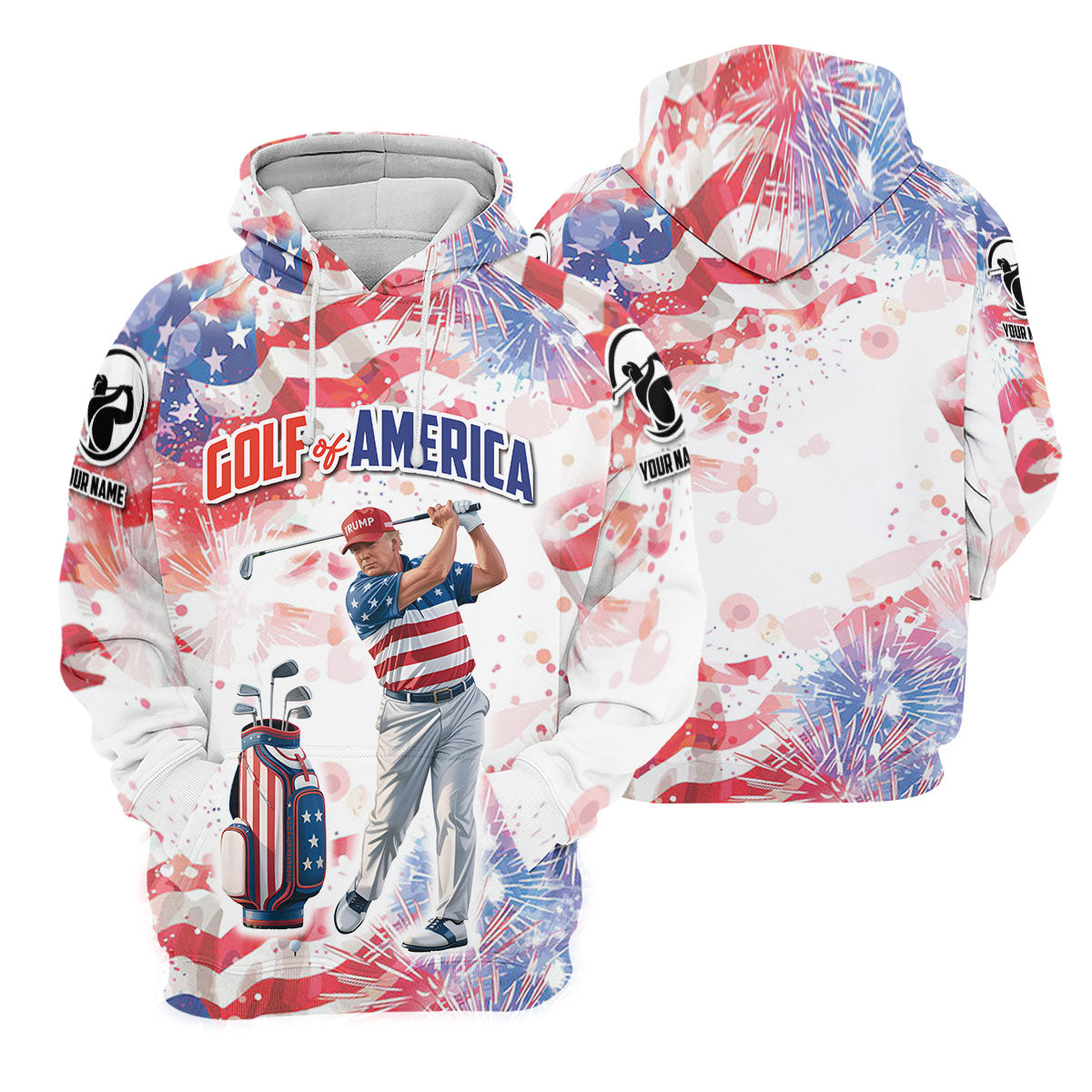 Golf Of America Men Golf Polo, Mens Patriotic Golf Shirts, Patriotic Golf Polo Shirts, Golf Shirt For Men