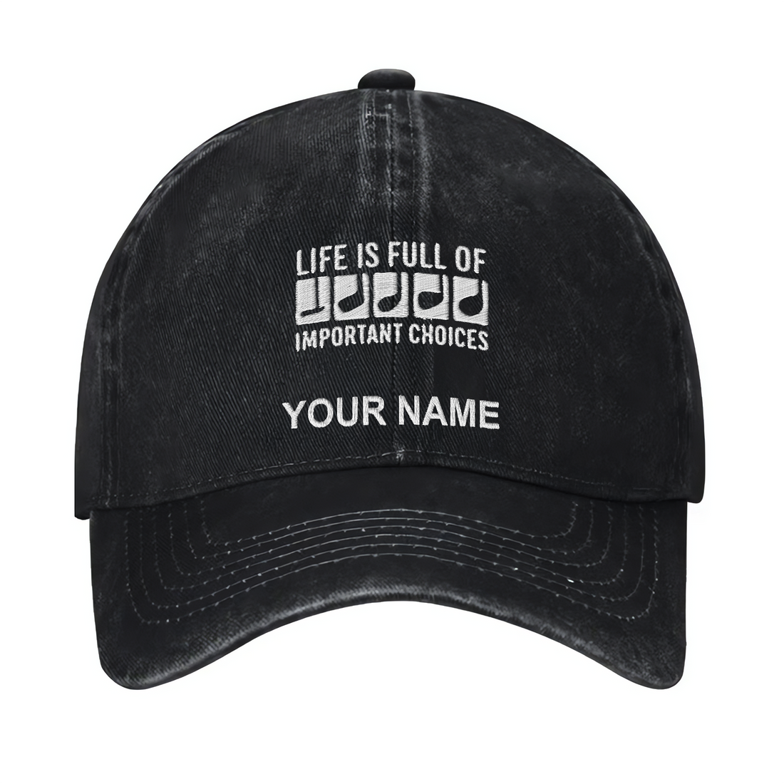 Life Is Full Of Important Choices Custom Embroidered Baseball Cap, Funny Golf Hat, Dad Golf Gift