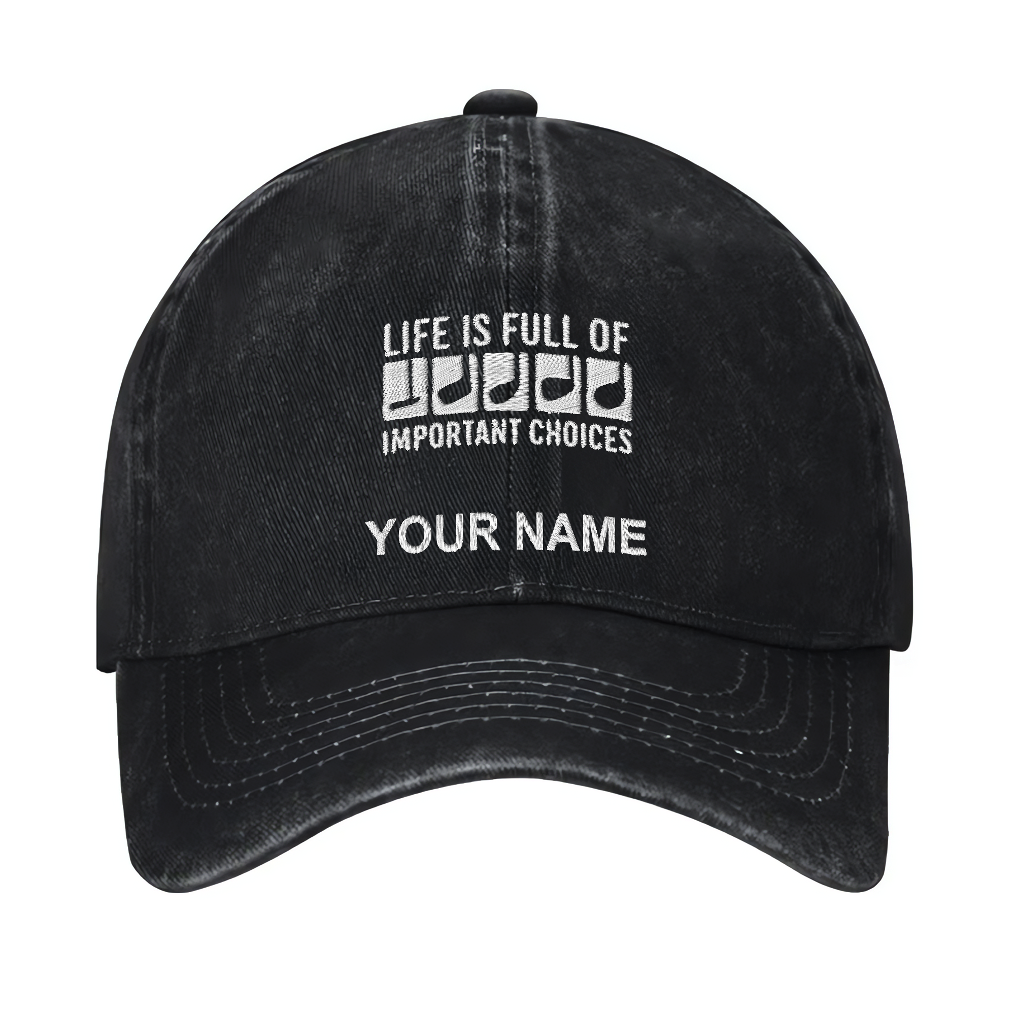 Life Is Full Of Important Choices Custom Embroidered Baseball Cap, Funny Golf Hat, Dad Golf Gift