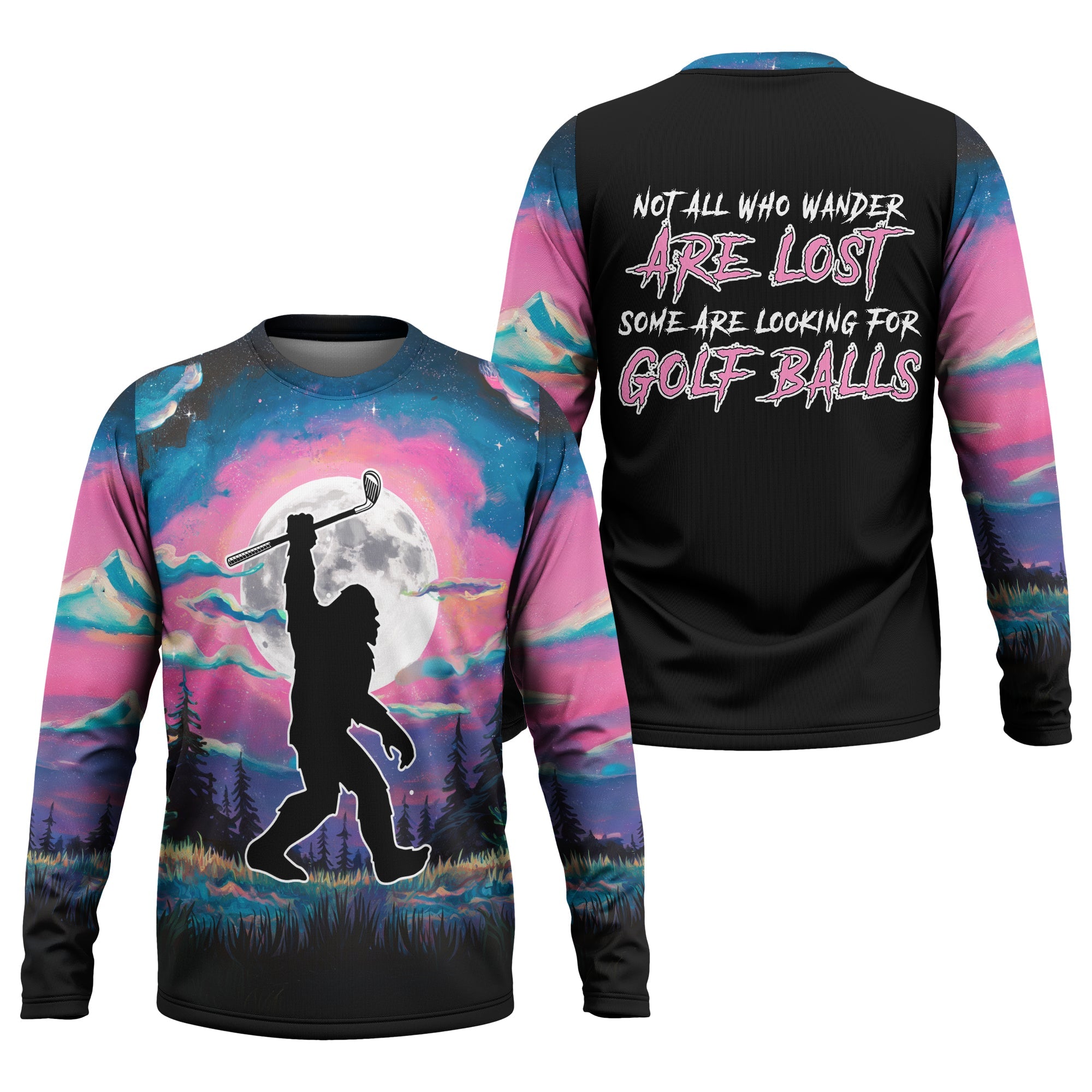 Lost In The Woods Men's Golf Polo Shirt, Golfing Apparel, Mens Golf Gift, Funny Golf Shirt