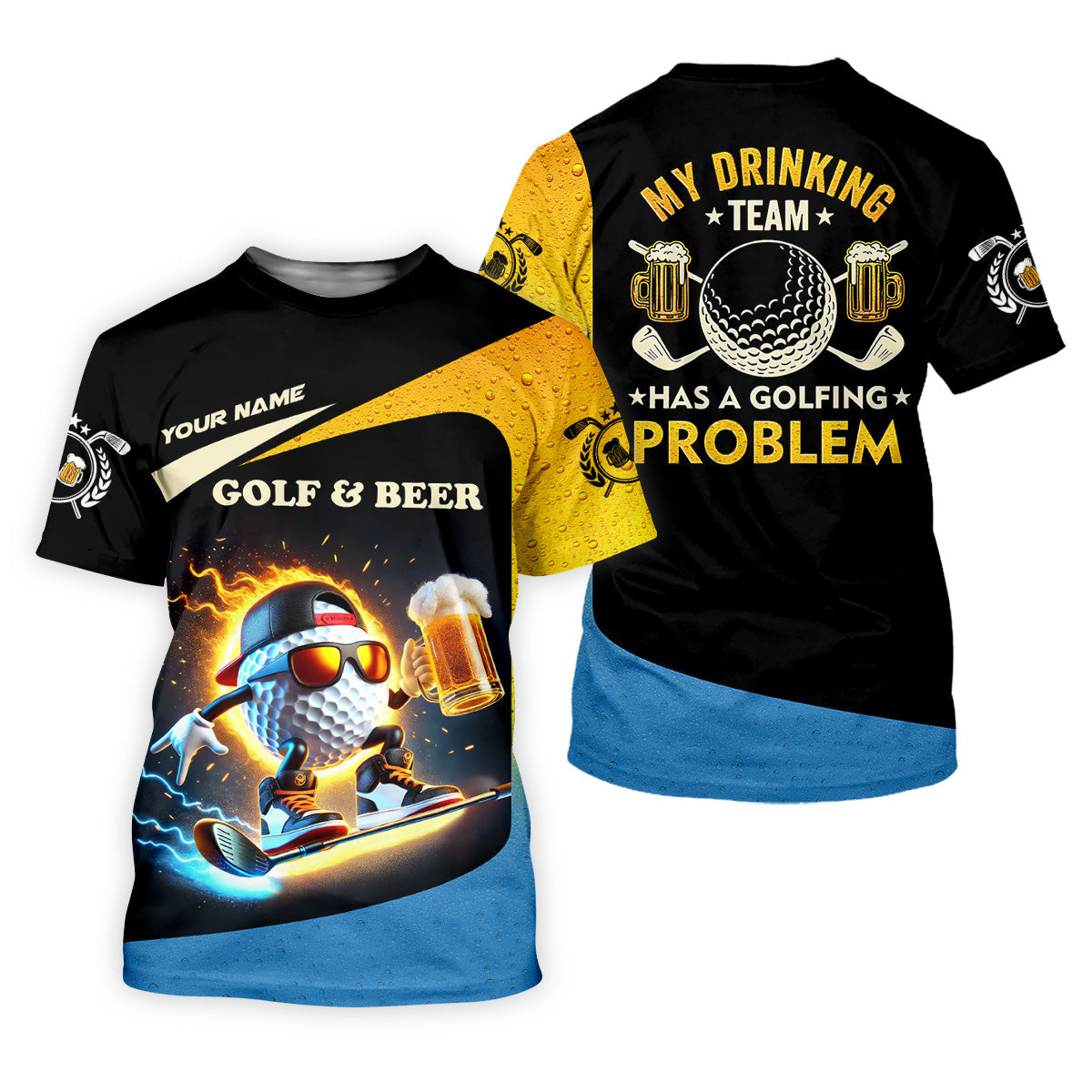 My Drinking Team Has A Golfing Problem Funny Golf Polo Shirt, Gift For Golfers, Team Golf Shirts