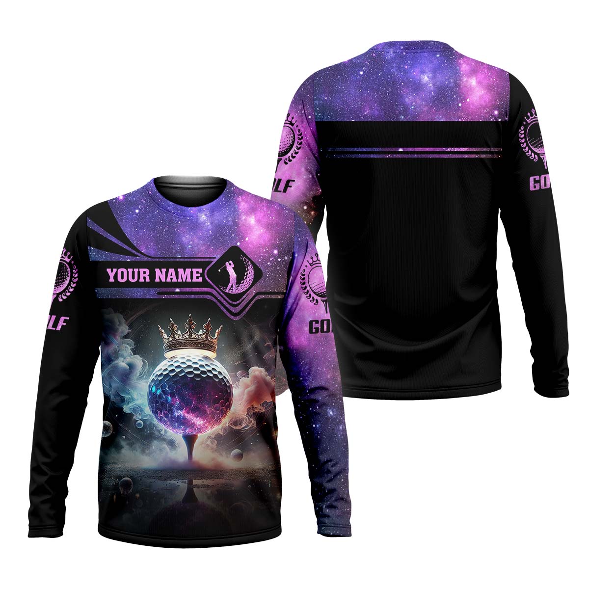 King Golf Custom Men's Golf Polo Shirt, Golfing Apparel, Mens Golf Gift