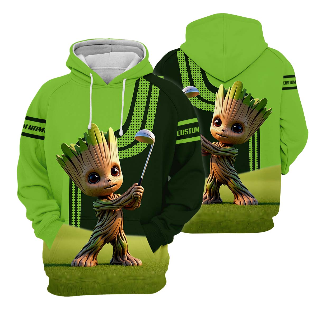 BabyGroot Custom Golf Polo Shirt, Gift For Golfers, Golf Gift Ideas