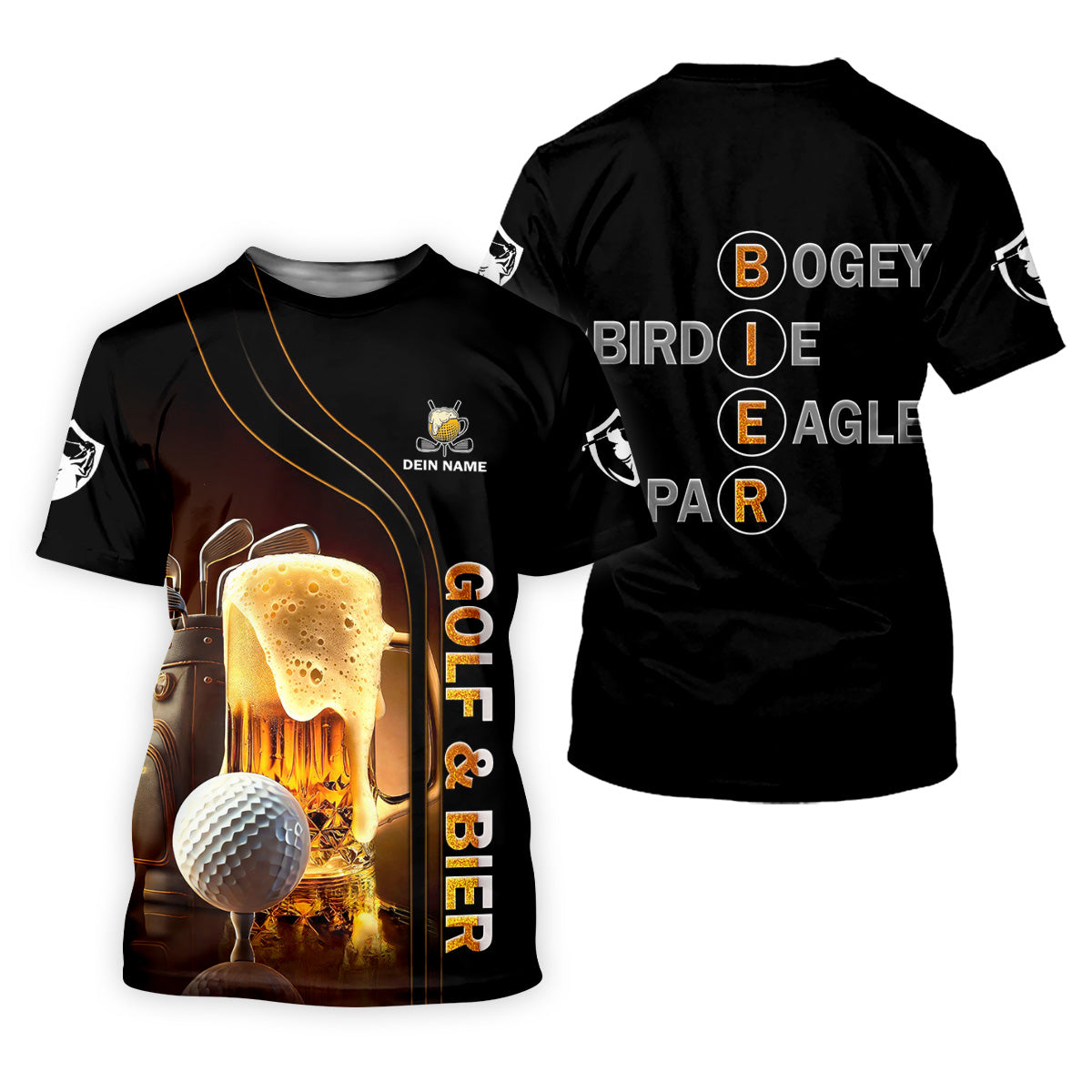 Golf Und Bier Poloshirts Für Herren, Personalisiertes Shirt, Geschenke Zum Vatertag