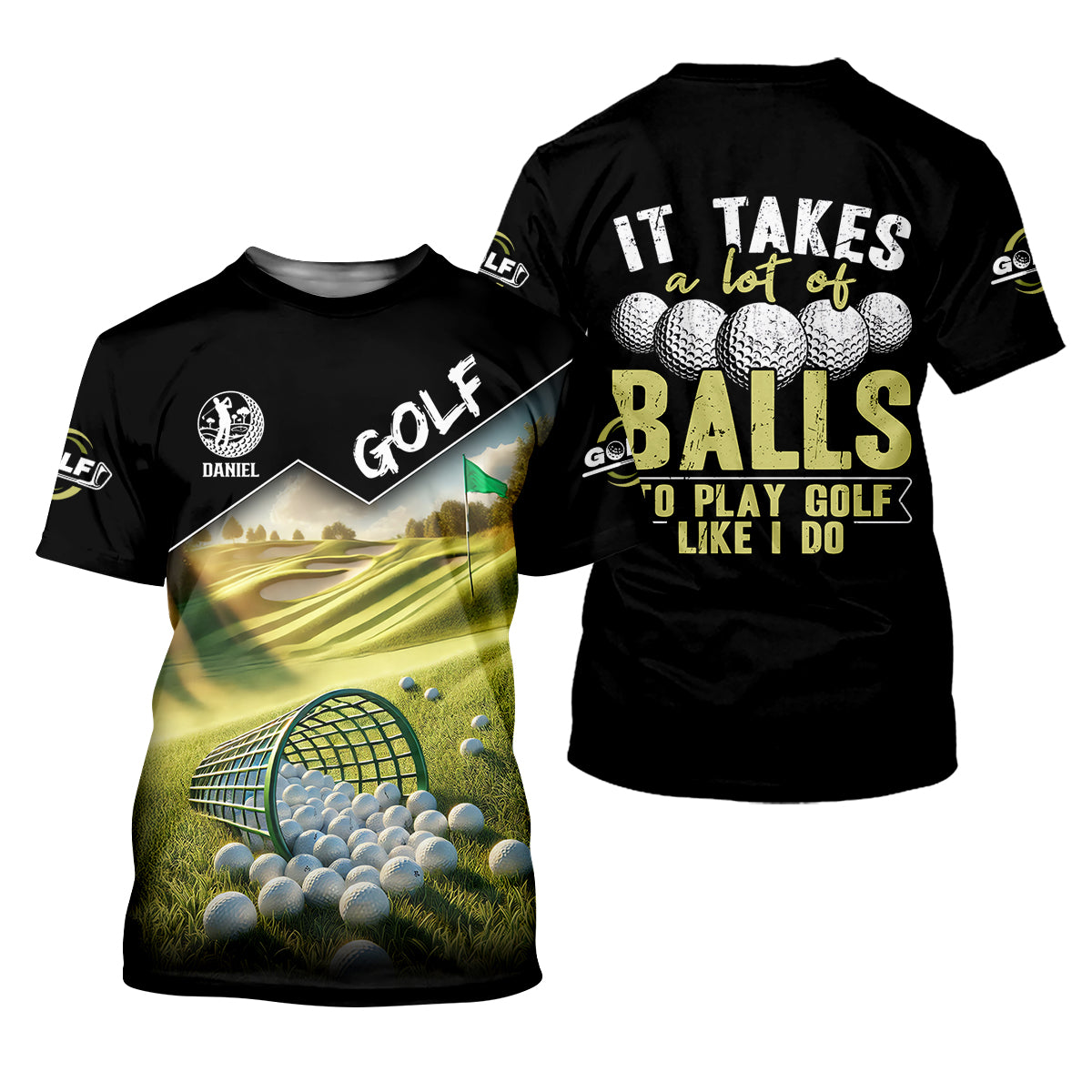 It Takes A Lot Of Balls To Play Golf Like I Do Custom Golf Polo Shirt, Dad Golf Gift, Golf Lover Gifts
