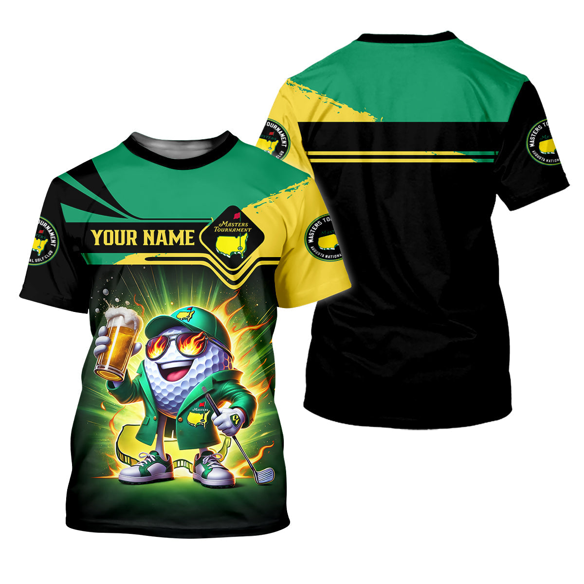 Funny Master Champion Custom Men's Golf Polo Shirt, Masters Tournament Shirt, Funny Golf Shirt