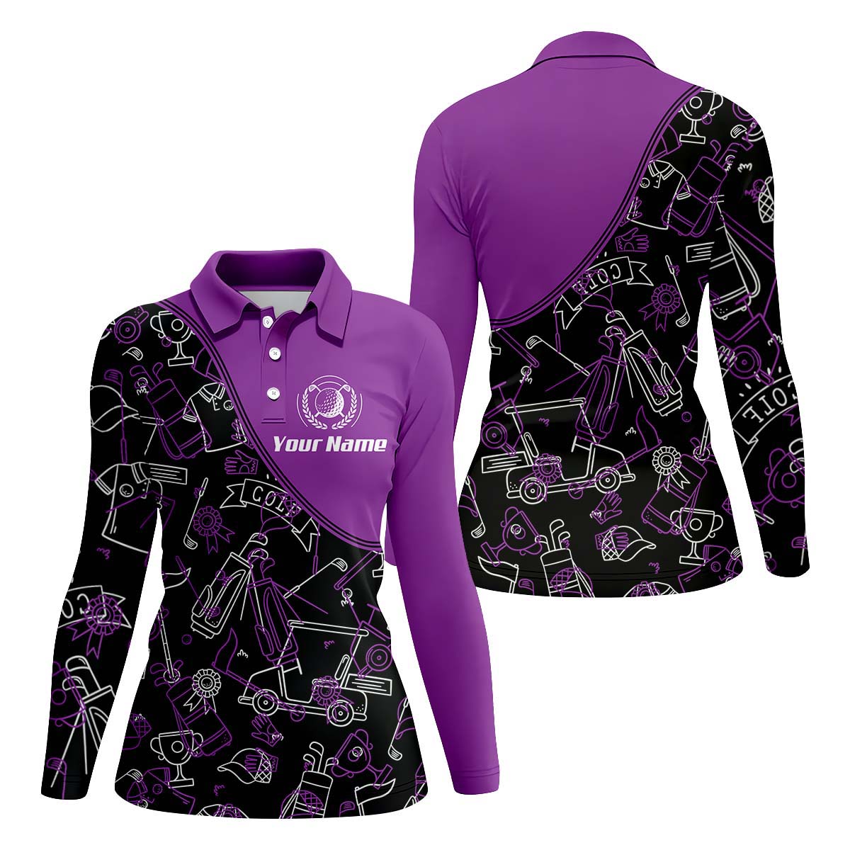 Personalized Womens Golf Polo Shirt, Golfing Apparel, Womens Golf Gifts