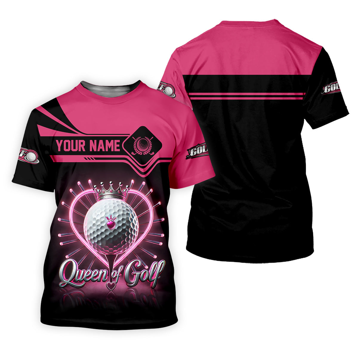 Queen Of Golf Custom Funny Womens Golf Polo Shirt, Ladies Golf Shirt, Mothers Day Gifts