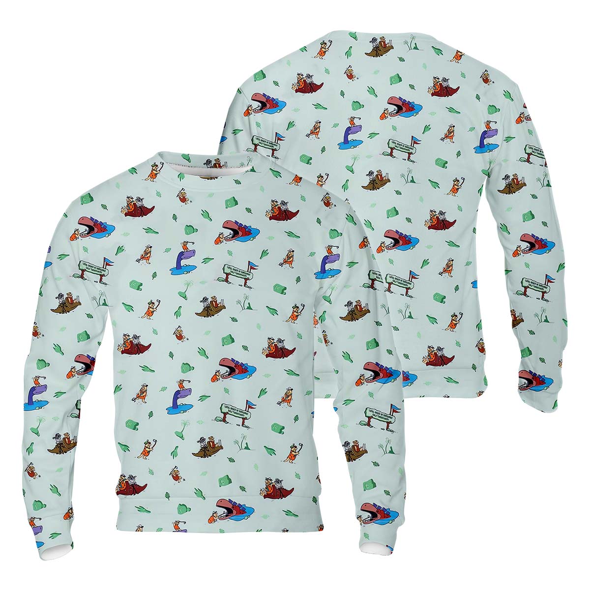 Playful Cartoon Golf Polo Shirt, Golf Gifts For Men, Golf Gift Ideas