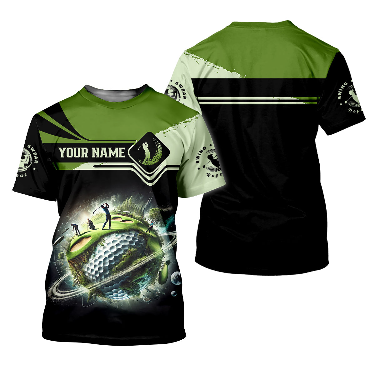 Fairway Golf Mens Golf Polo Shirt, Golfing Apparel, Mens Golf Gift, Funny Golf Shirt