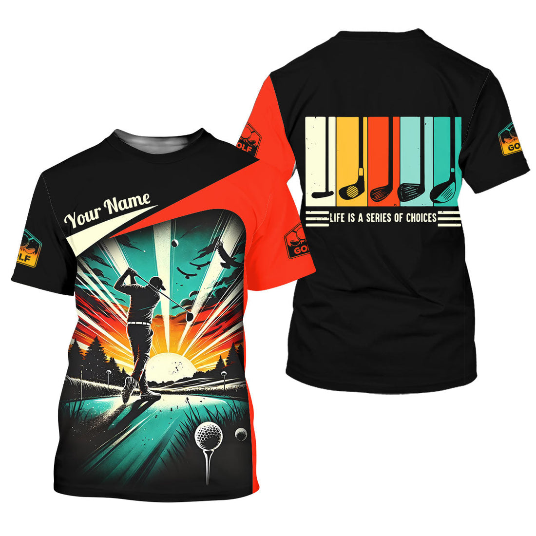 Life Is A Series Of Choices Custom Funny Golf Polo Shirt, Dad Golf Gift