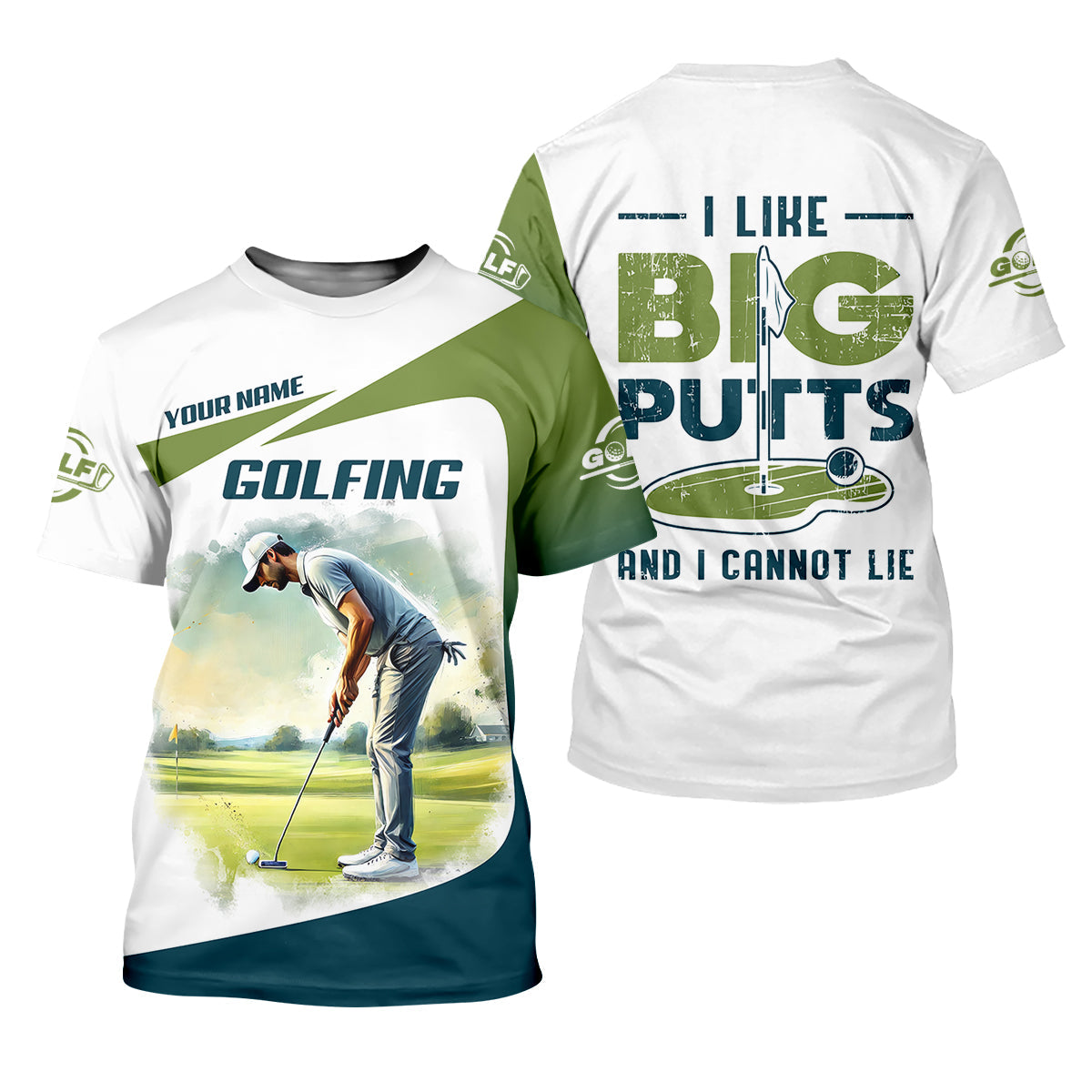 Custom I Like Big Putts And I Can Not Lie Funny Golf Polo Shirt, Gift For Golfers, Mens Golf Gift