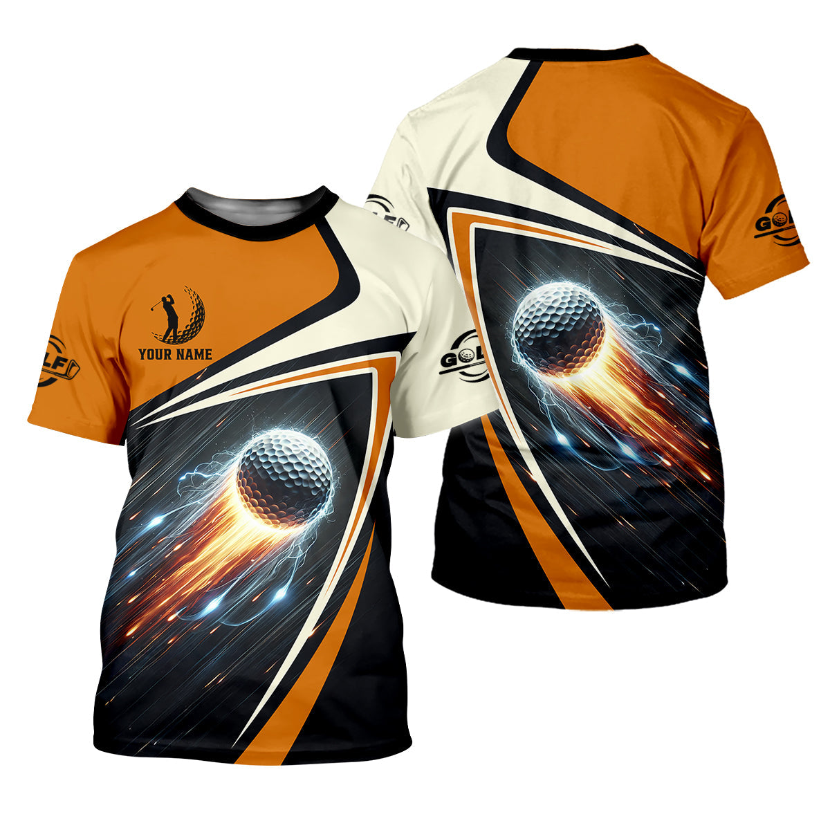 Custom Golf Ball Men's Golf Polo Shirt, Golfing Apparel, Golf Gifts For Men