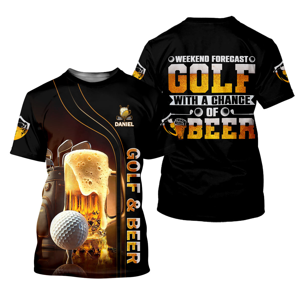 Weekend Forecast Golf With A Change Of Beer Custom Golf Polo Shirt, Mens Golf Gift, Golf Lover Gift