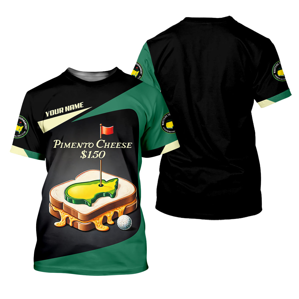 Pimento Cheese Augusta Golf Course Custom Men's Golf Polo Shirt, Funny Golf Gifts