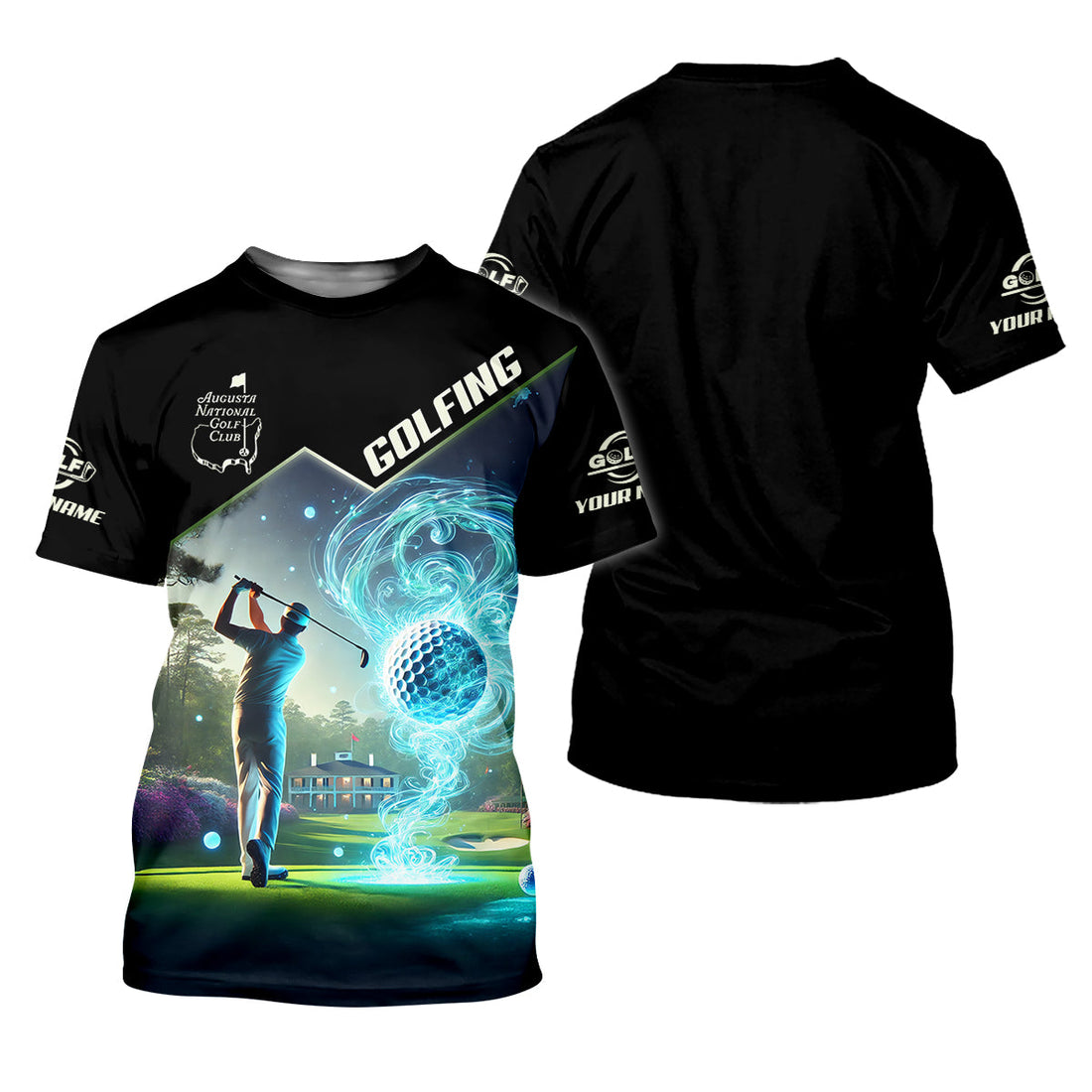 Augusta Golf Club Custom Men's Golf Polo Shirt, Golfing Apparel, Golf Gifts For Men