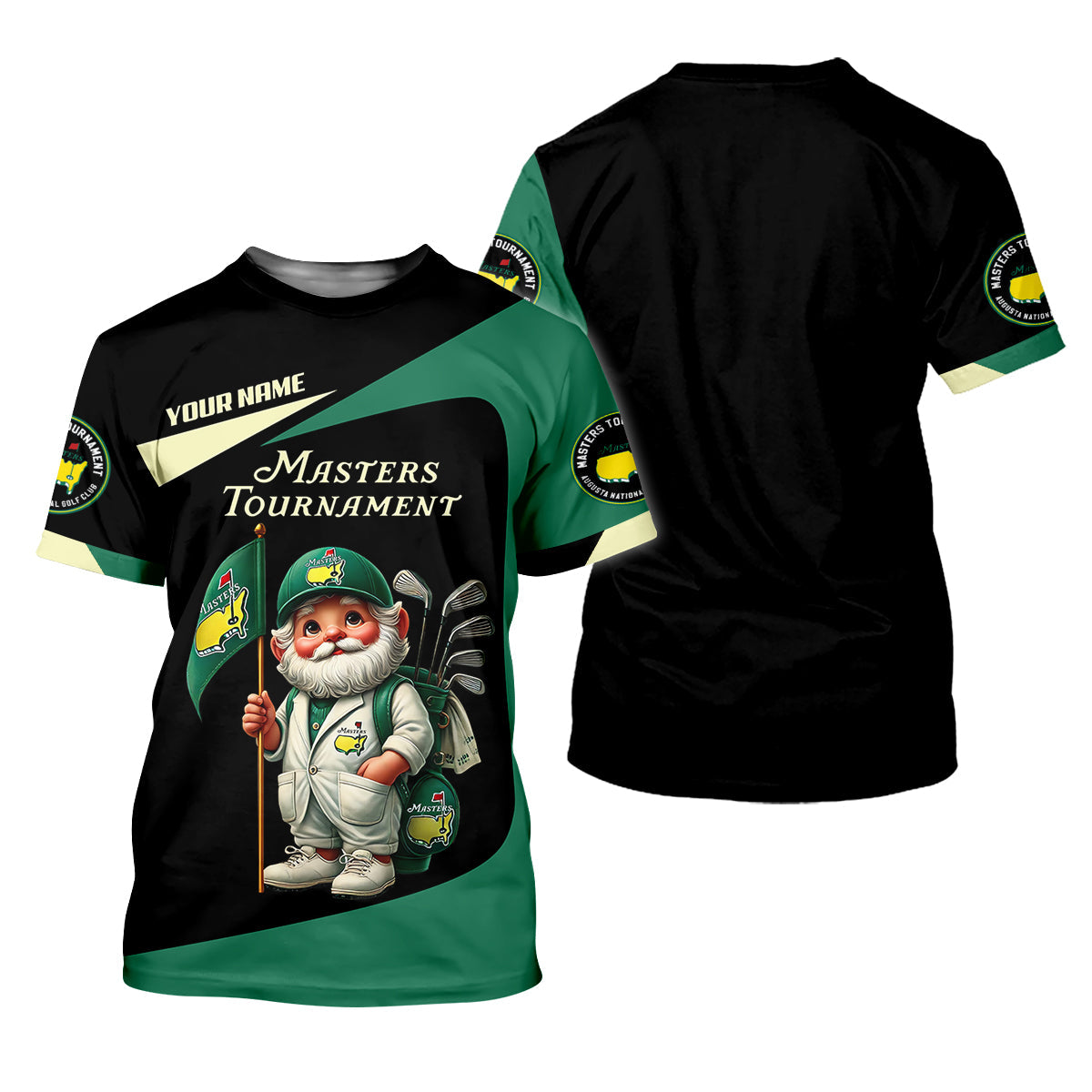 Masters Gnomes Custom Mens Golf Polo Shirt, Master Tournament Shirt, Mens Golf Gift, Funny Golf Shirt