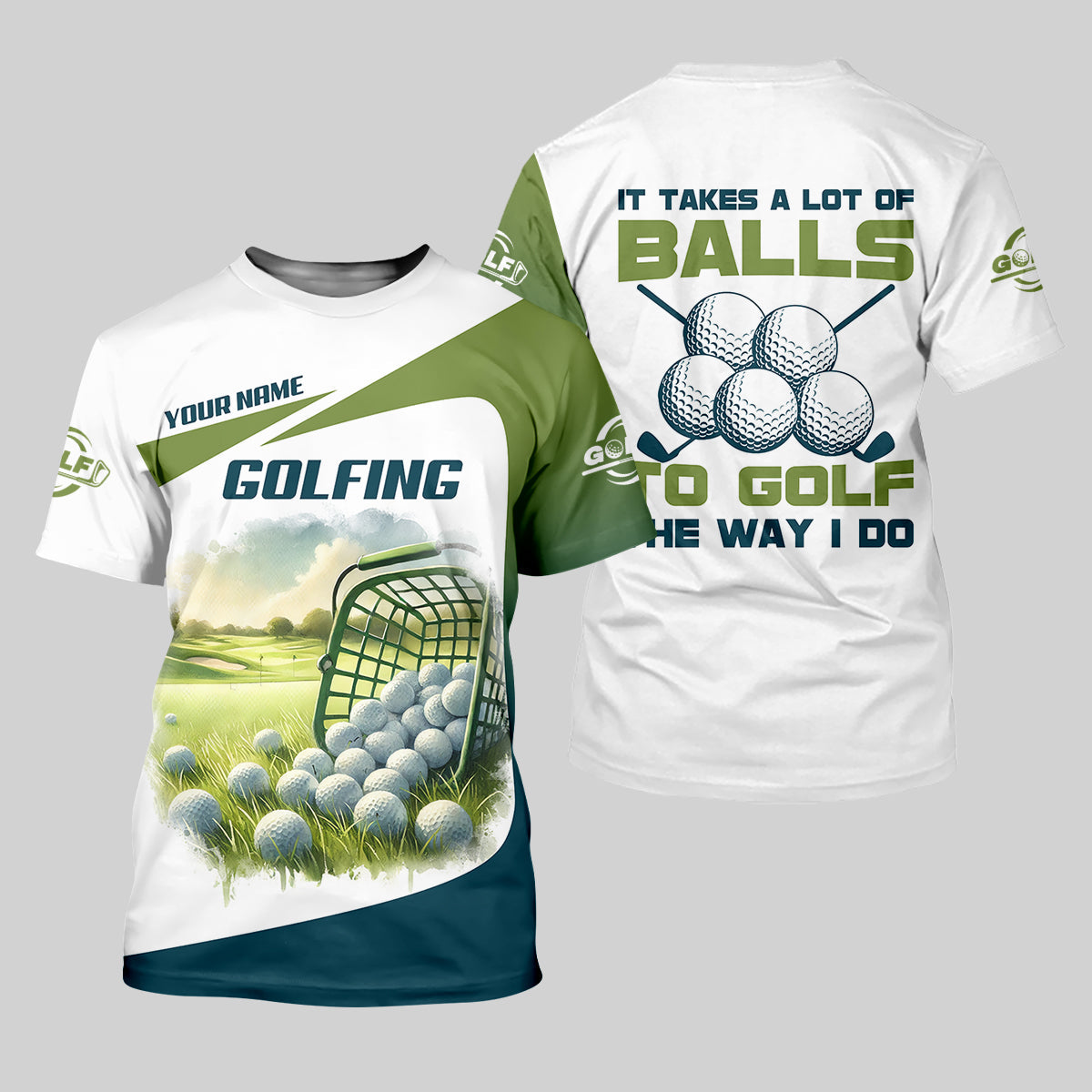 It Takes A Lot Of Balls To Play Golf Like I Do Custom Men Golf Polo Shirt, Golf Lover Gifts