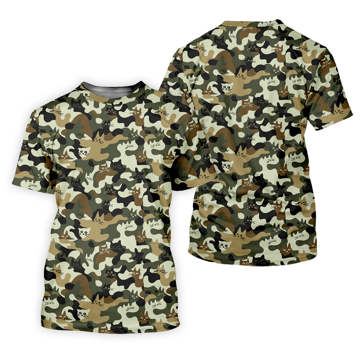 Funny Cat Camo Men's Golf Polo Shirt, Cat Golf Shirt, Funny Golf Shirt, Mens Golf Gift