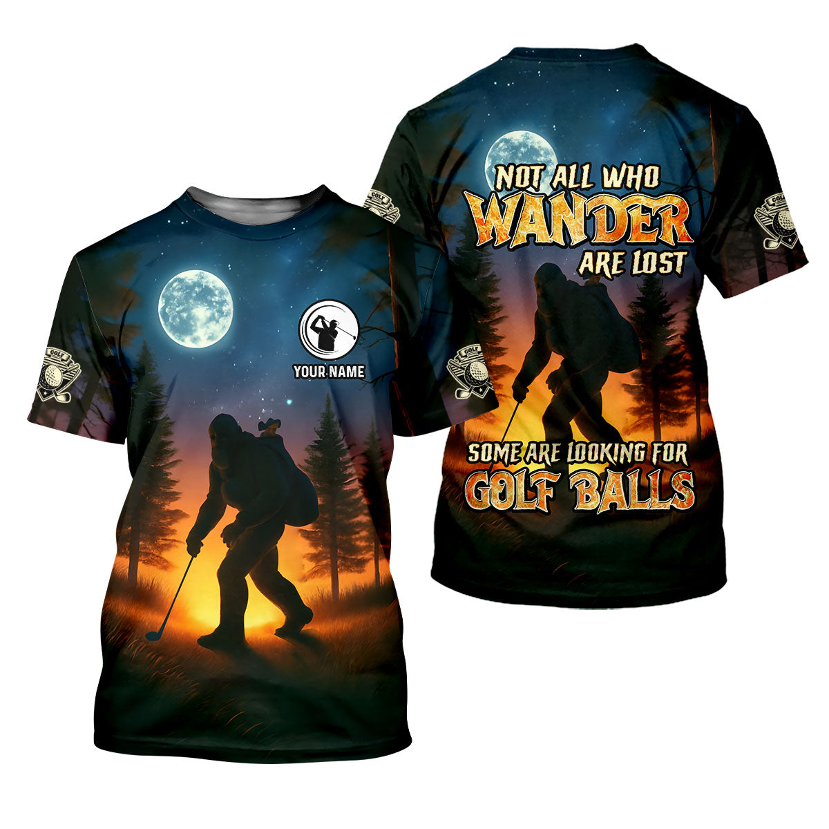 Not All Who Wander Are Lost Some Are Looking For Golf Balls Mens Funny Golf Shirts, Customized Golf Polos