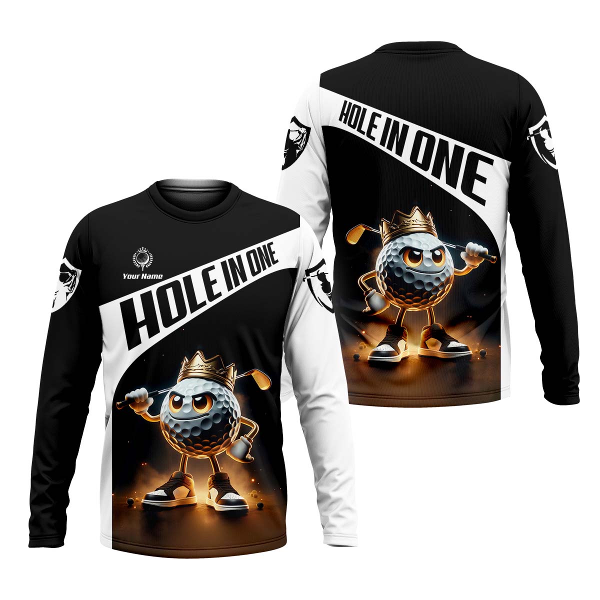 Hole In One Custom 3D Men's Golf Polo Shirt, Golfing Apparel, Mens Golf Gift