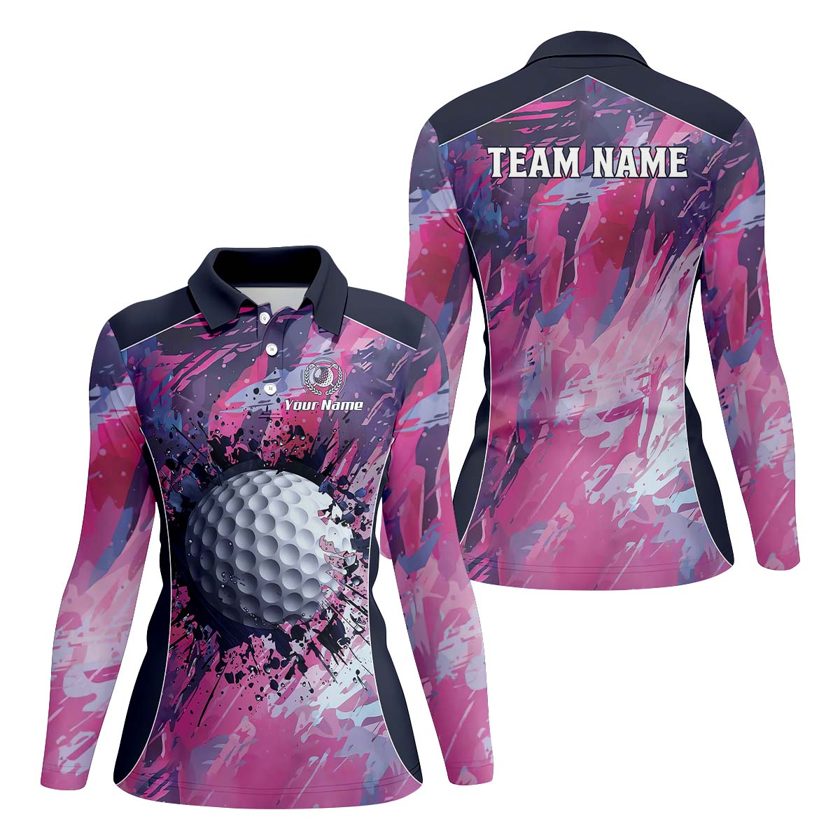 Colorful Golf Ball Custom Women Golf Polo Shirt, Golfing Apparel, Women Golf Gifts