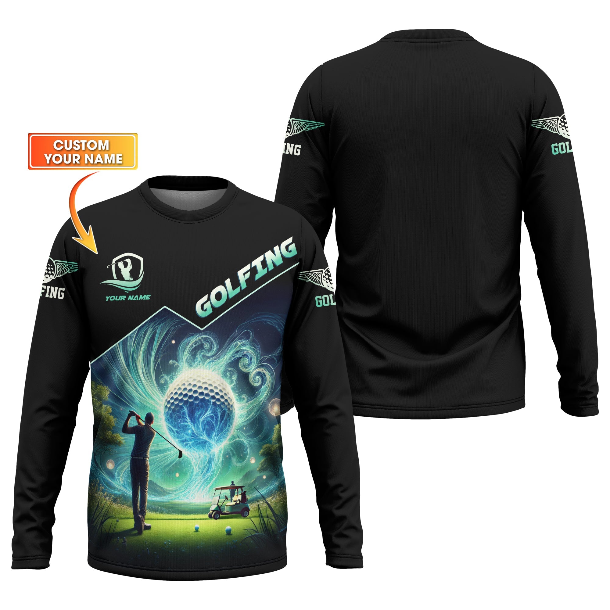 Custom Men's Golf Polo Shirt, Golfing Apparel, Mens Golf Gift, Gift For Golf Lovers