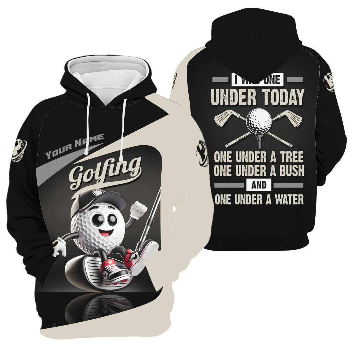 I Was One Under Today Custom Funny Golf Polo Shirt, Dad Golf Gift