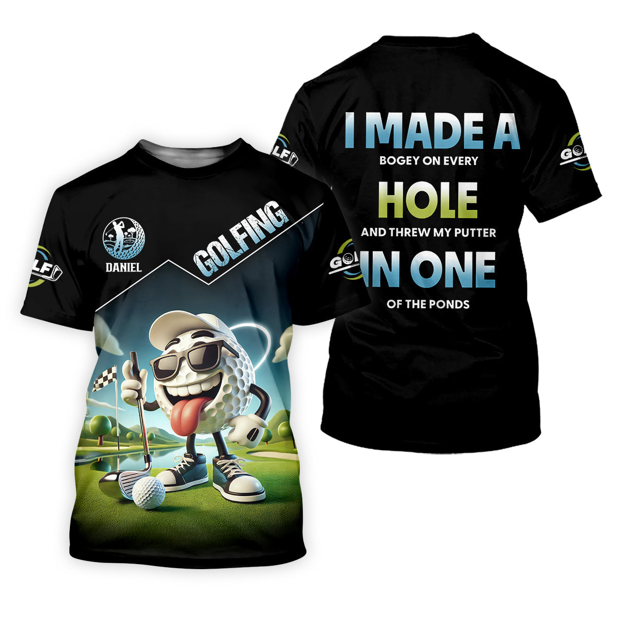 I Made A Bogey On Every Hole Custom Men's Golf Polo Shirt, Funny Golf Shirt, Dad Golf Gift