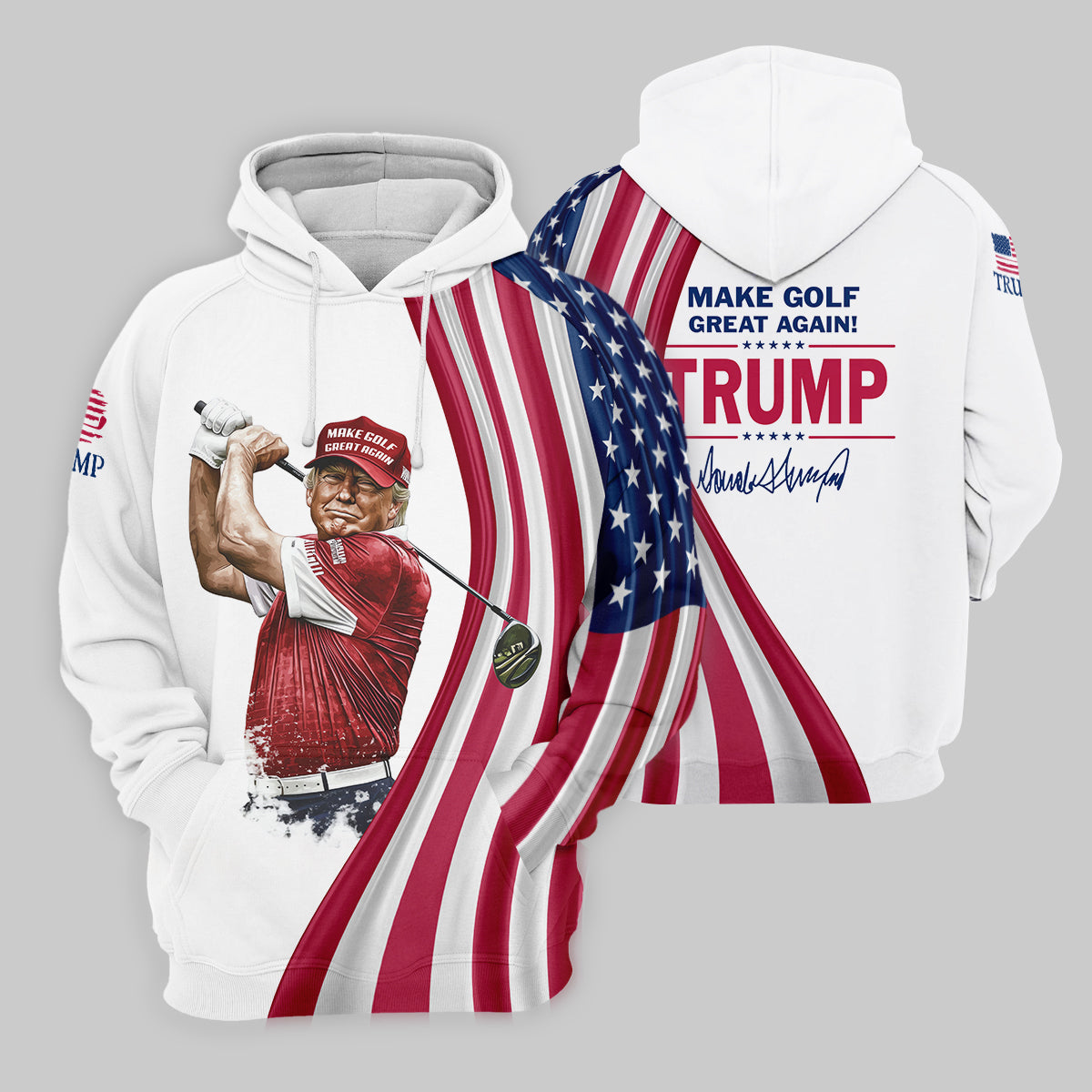 Make Golf Great Again Men's Golf Polo Shirt, Trump Funny Golf Shirt, Christmas Golf Gift