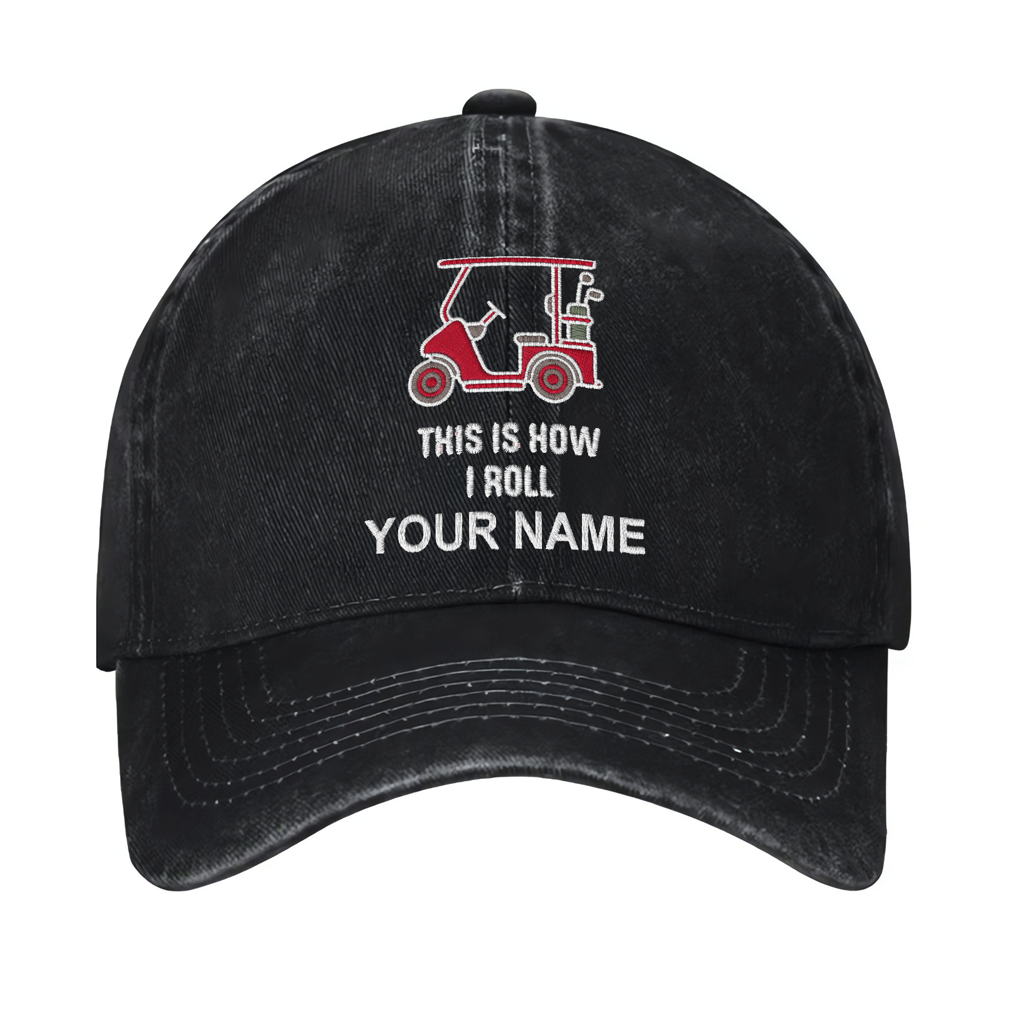 This Is How I Roll Custom Embroidered Baseball Cap, Funny Golf Hat, Dad Golf Gift