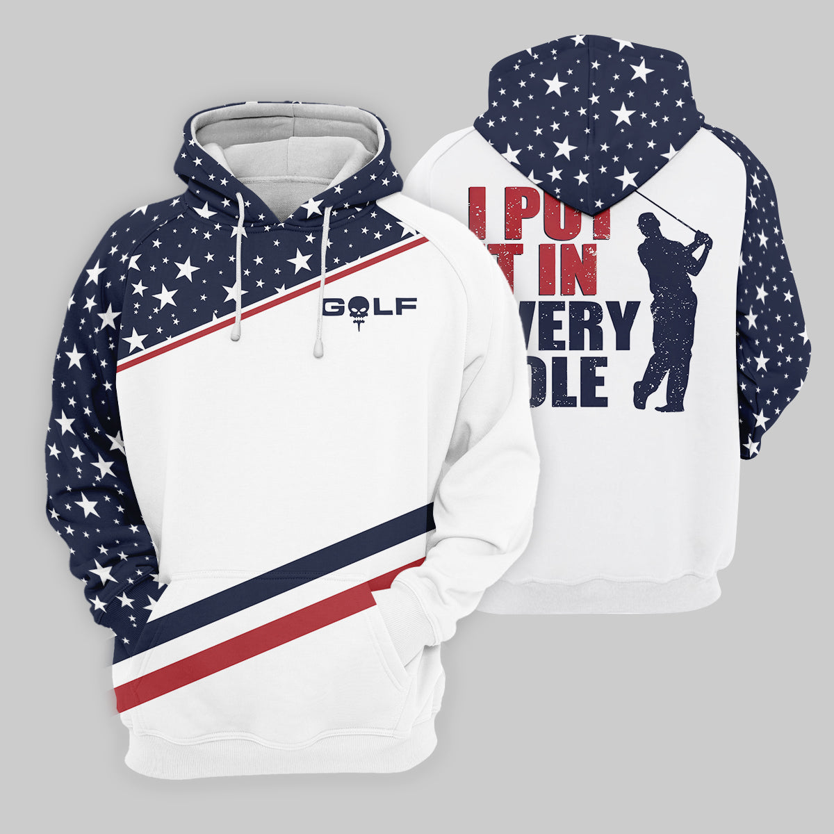 I Put It in Every Hole Mens Golf Polo Shirt, Mens Golf Gift, Funny Golf Shirt