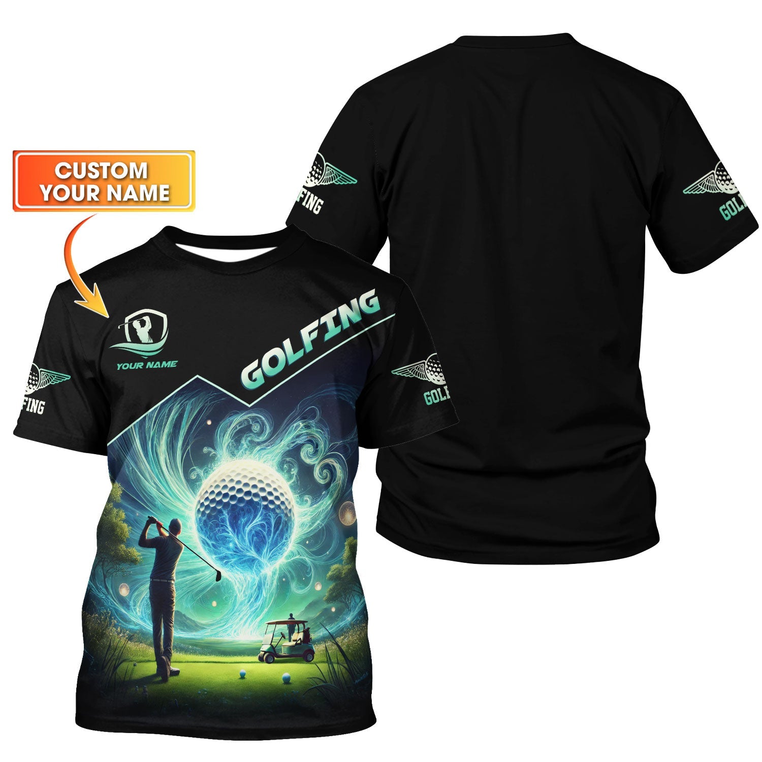 Custom Men's Golf Polo Shirt, Golfing Apparel, Mens Golf Gift, Gift For Golf Lovers