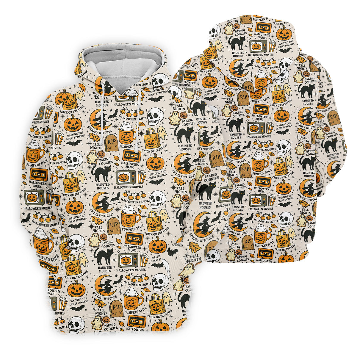 Spooky Witches, Spooky Cat, Cute Halloween T-Shirts, Womens Sleeveless Polo, Ladies Golf Shirts